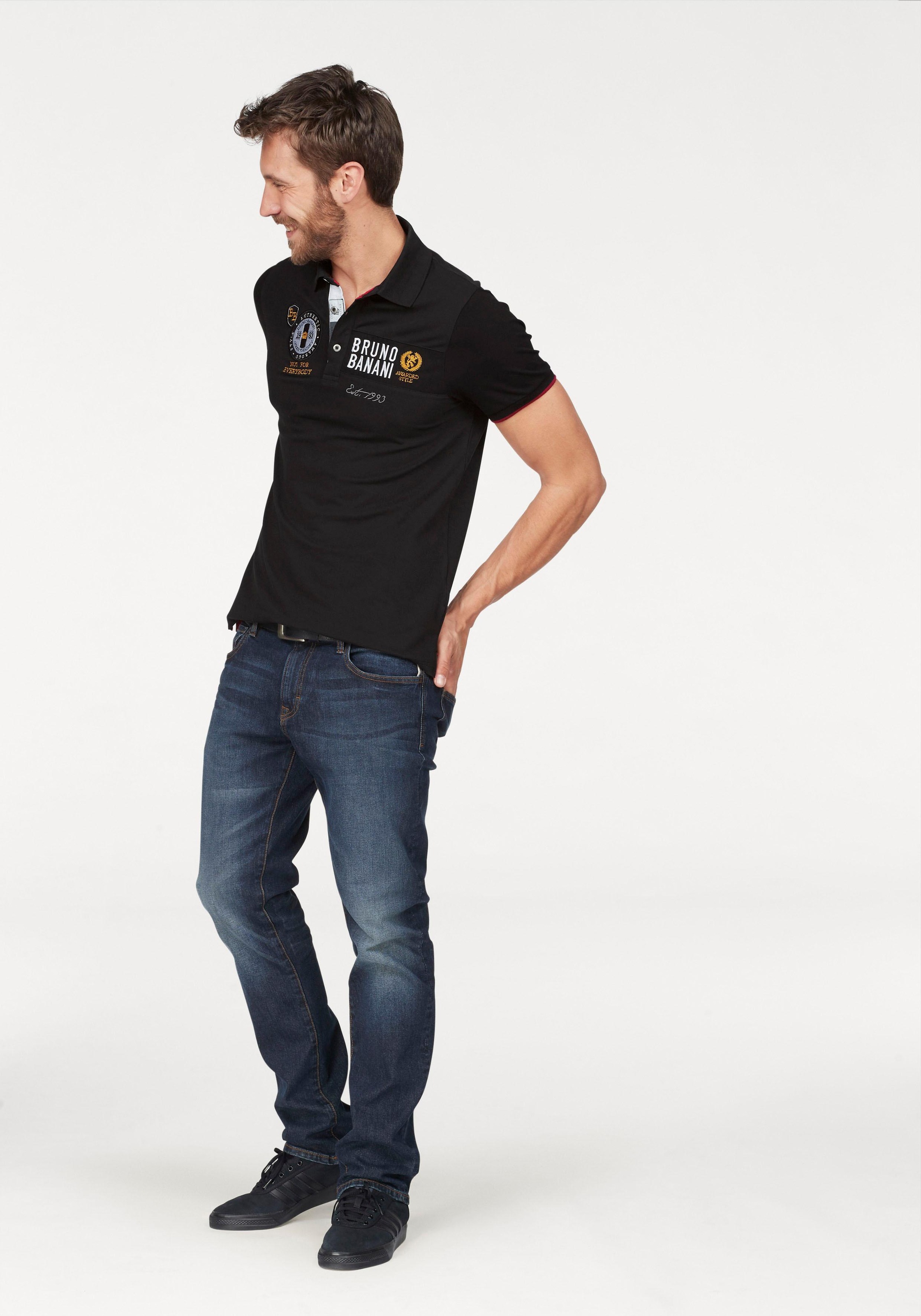 Bruno Banani Poloshirt, Kurzarm, körpernahe Passform, unifarben, Polokragen