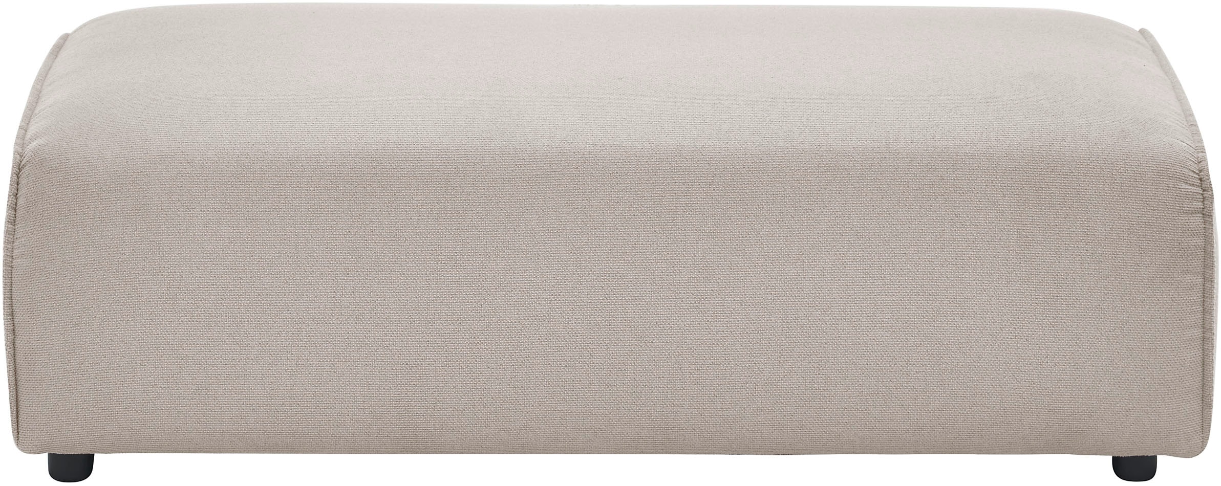 LeGer Home by Lena Gercke Hocker »PIARA, Polsterhocker mit Kedernaht in Cord oder Leinenoptik«, zur Serie PIARA, rechteckig, schwarze Füße, bequemer Sitzkomfort