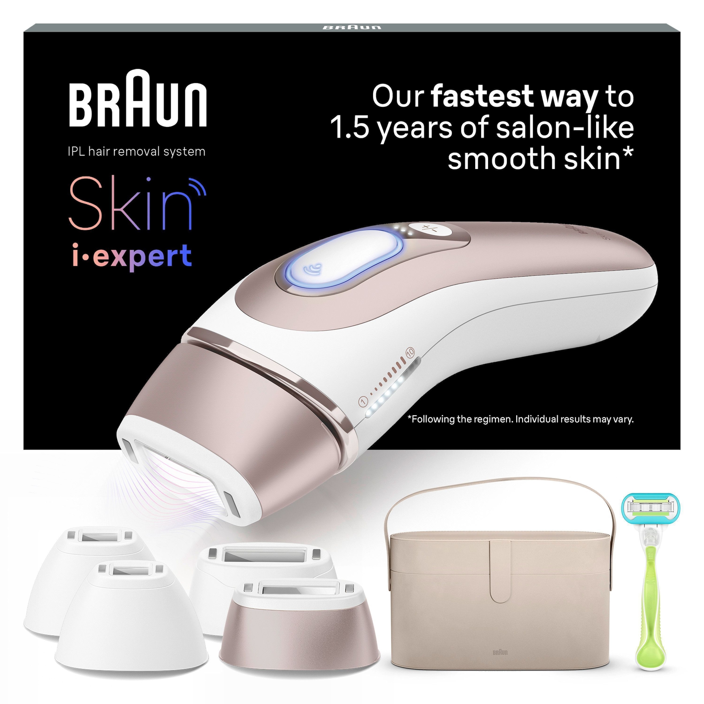 Braun IPL-Haarentferner »Smart Skin i·expert PL7387«, 4 Aufsätze für Gesicht & Körper, Venus...