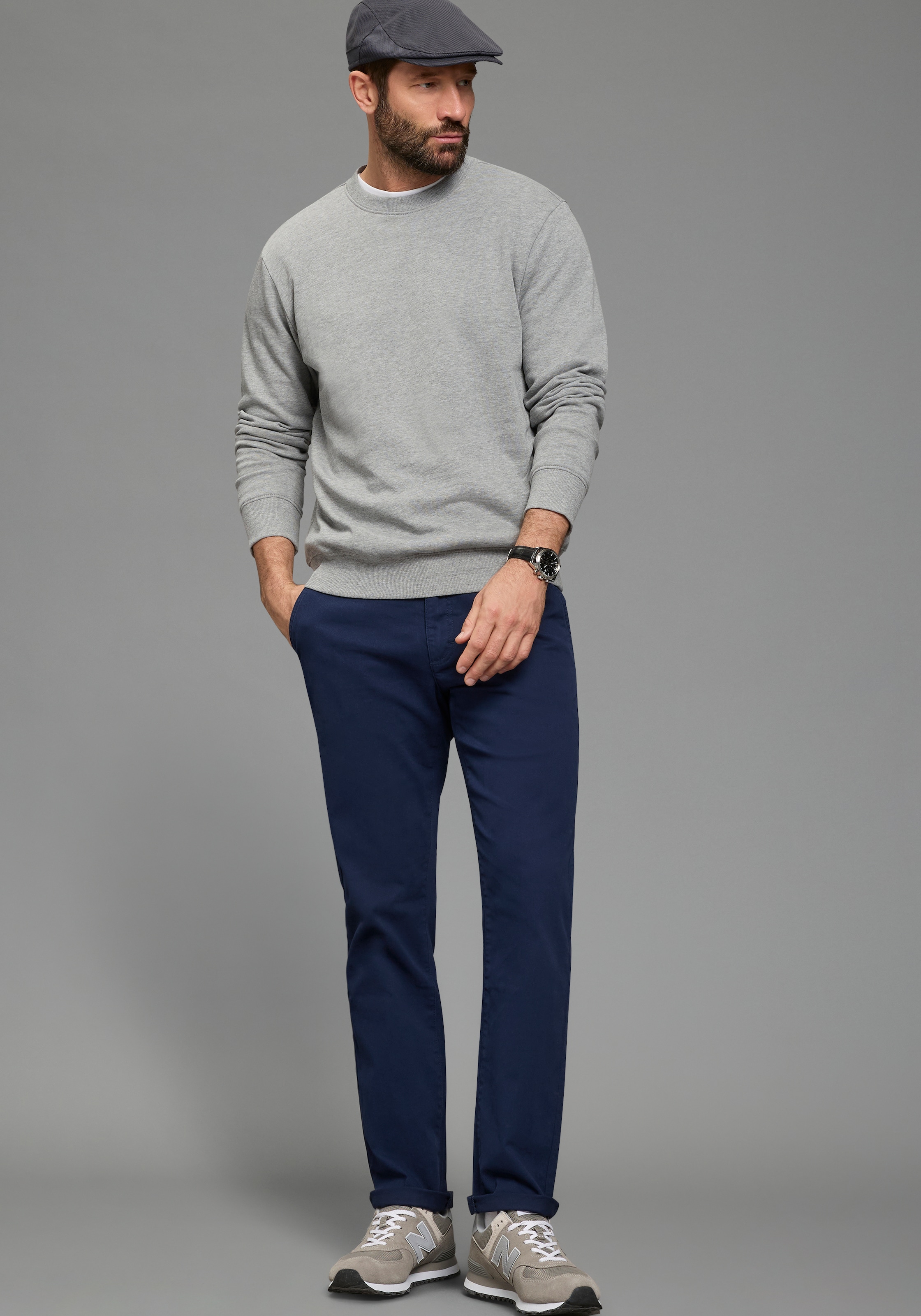 Man's World Dehnbund-Hose »Dehnbund Chino«  gerade geschnitten, mit Eingrifftaschen und Gesäßtaschen, unifarben