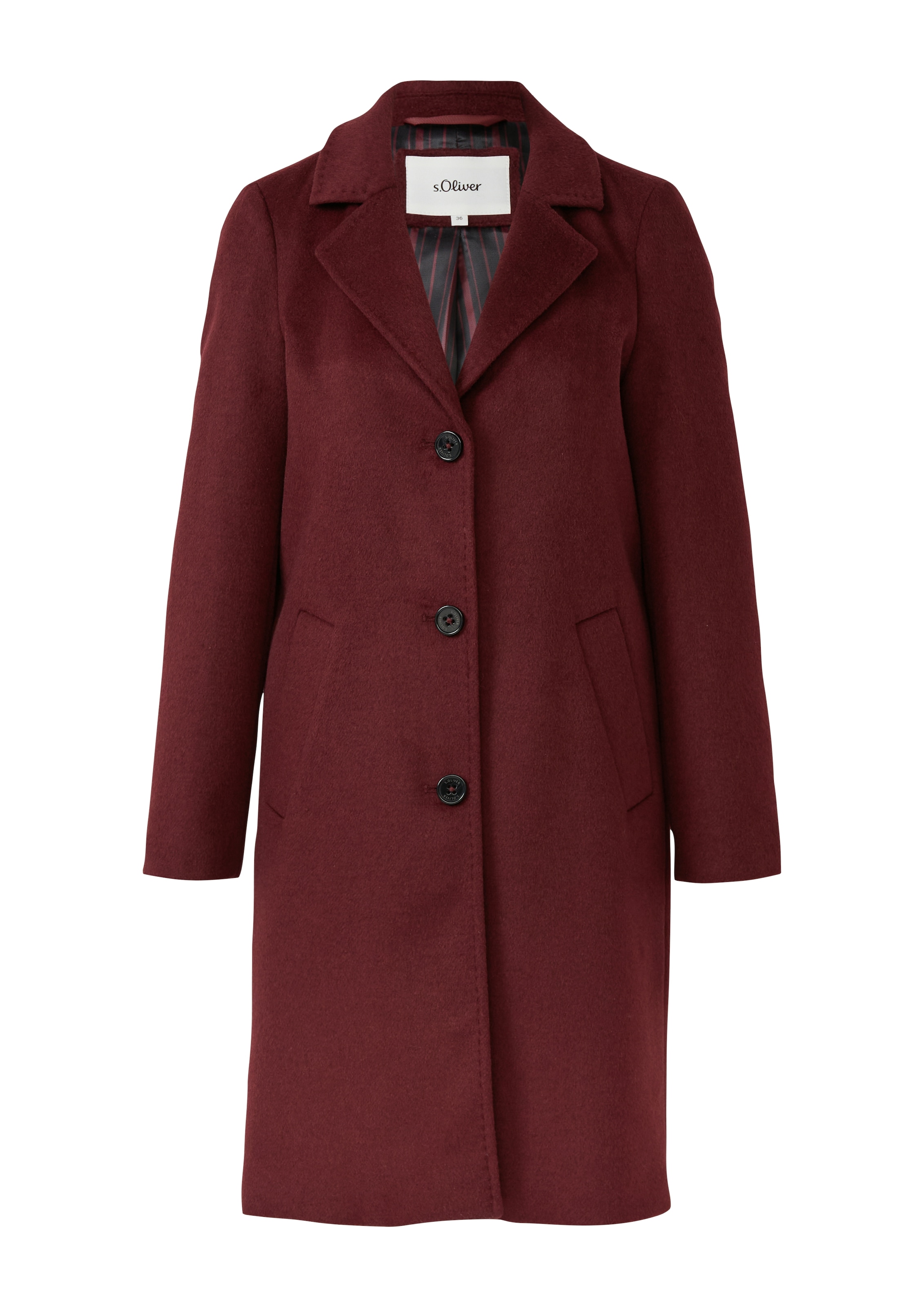 s.Oliver Langmantel mit Reverskragen und Wolle