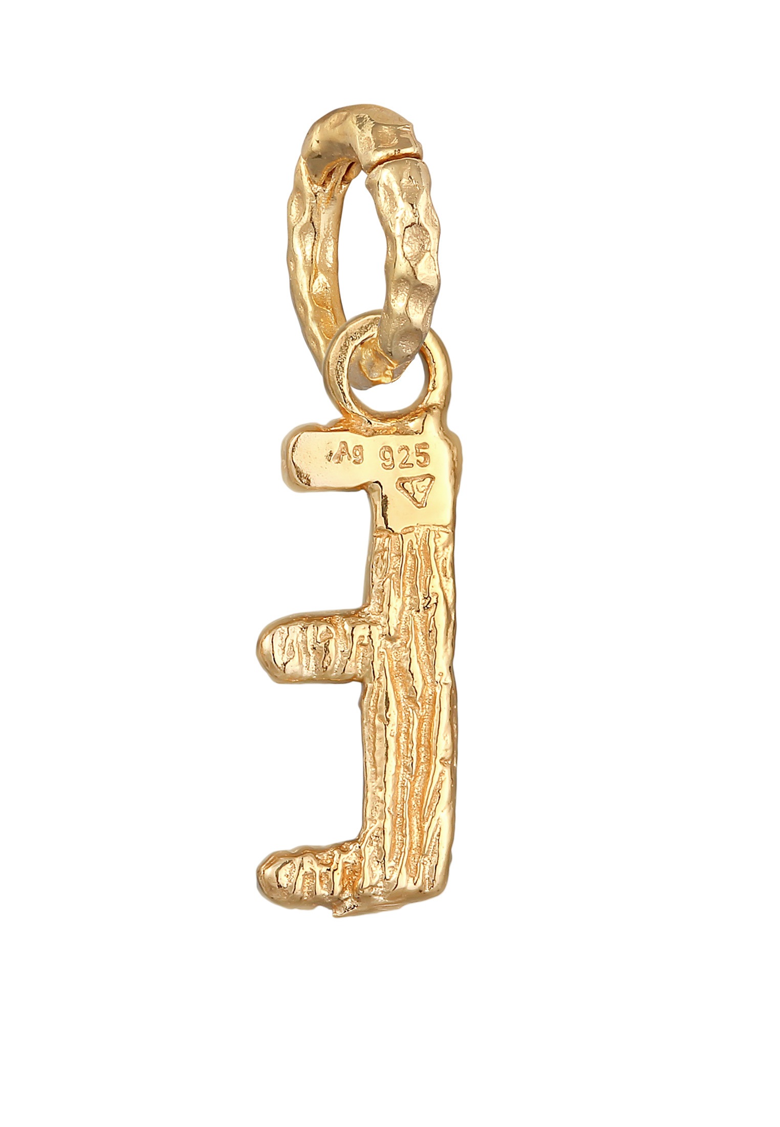 Elli Medallionanhänger »Anhänger Buchstabe E Organic Look 925 Silber«