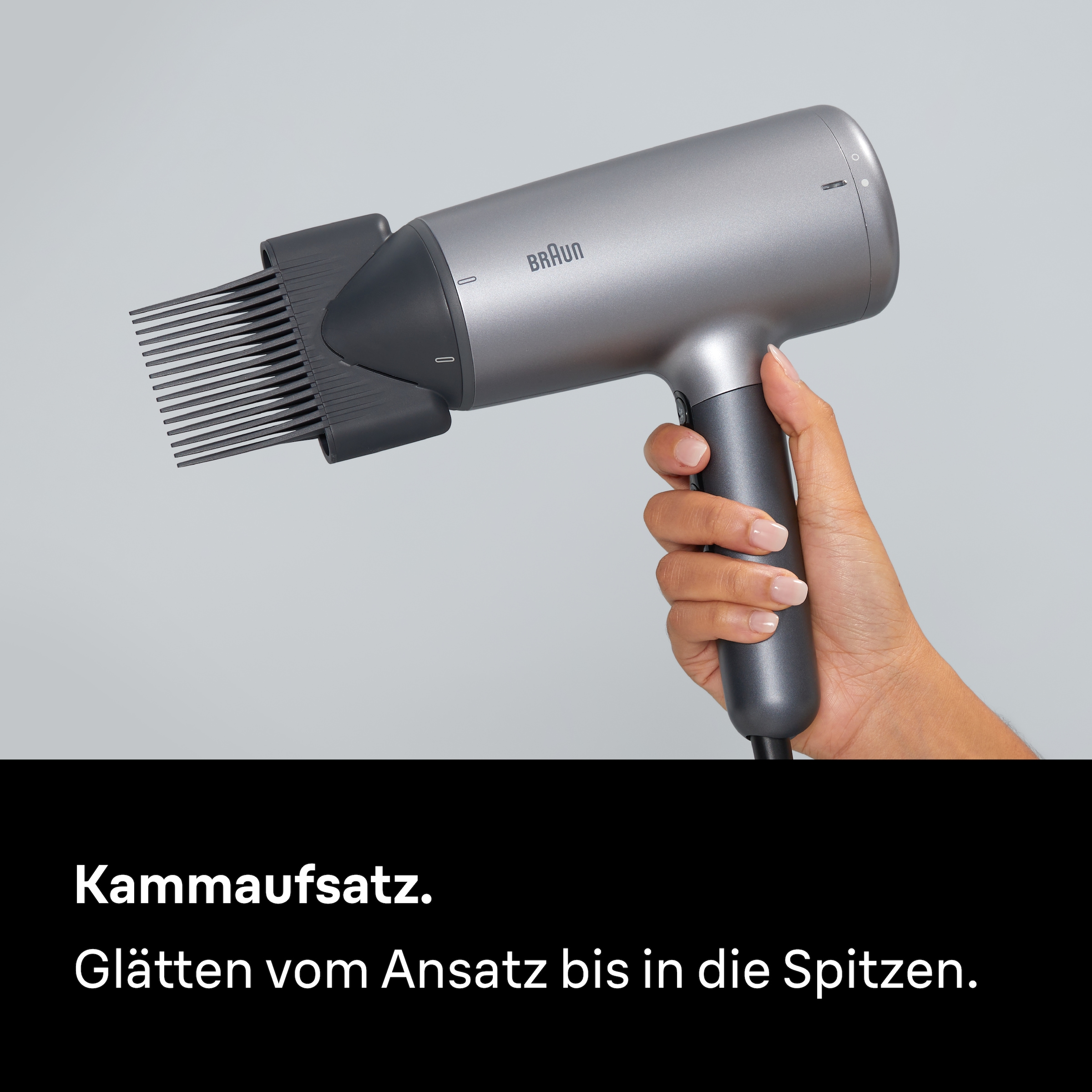 Braun Haartrockner »Haartrockner HD4.3 mit 3 Aufsätzen inkl. Diffusor, BRHD435E« 2.200 W 3 Aufsätze 2200W, Föhn mit Ionen-Technologie, NTC-Technologie gegen Hitzeschäden
