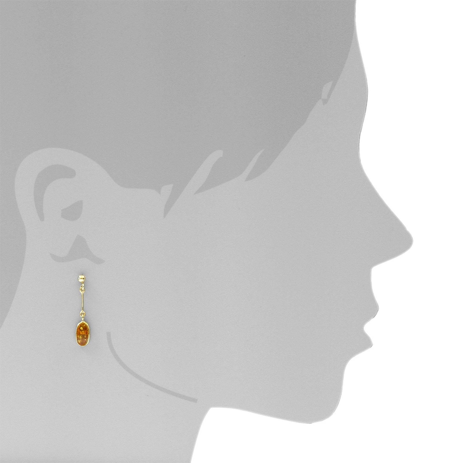 OSTSEE-SCHMUCK Paar Ohrhänger »- Classic 10 x 5 mm - Gold 333/000 - Bernstein«