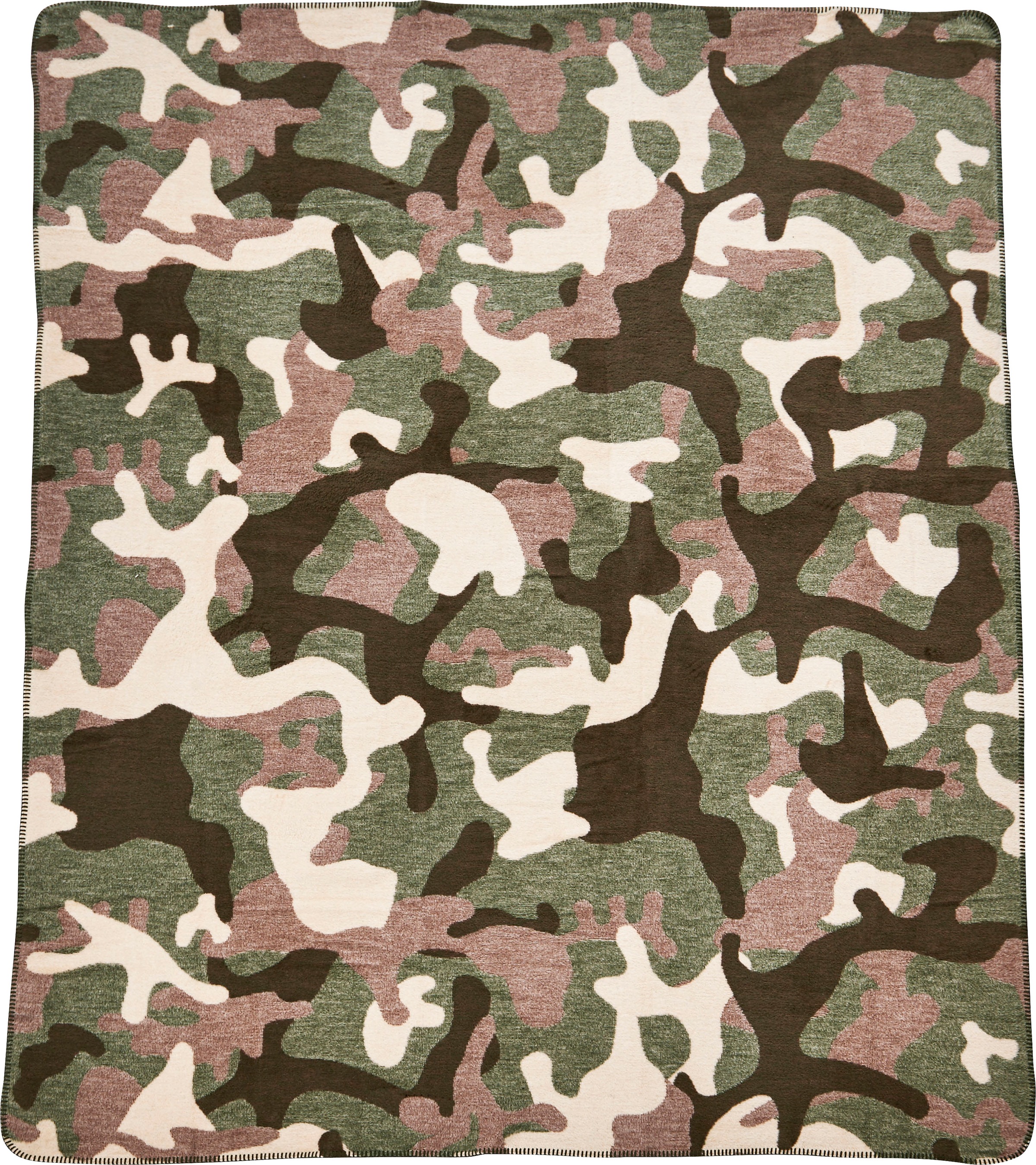 done.® Wohndecke »Camouflage«, Wohndecke mit einfassender Ziernaht