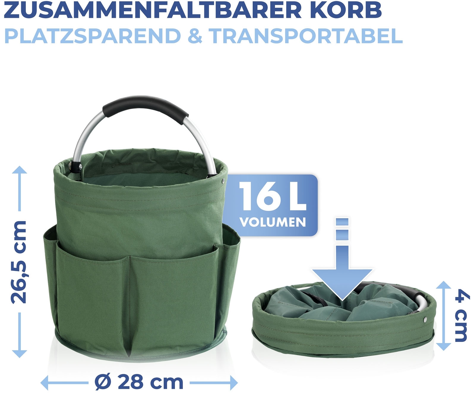 Maximex Organizer »Universal-Reinigungs-Caddy«, Allzweckkorb mit 6 Außentaschen, ideal für Haushalt, Garten & Camping