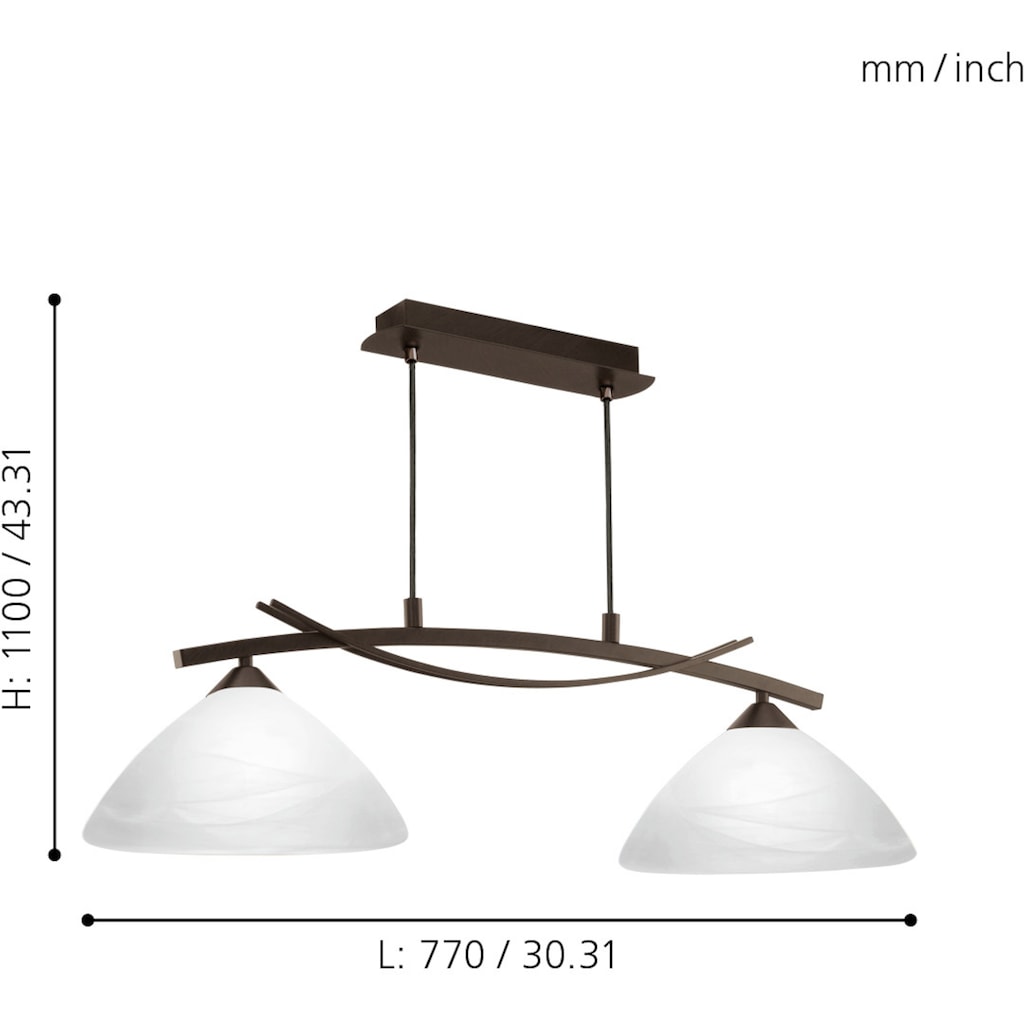 EGLO Pendelleuchte »VINOVO«, 2 flammig-flammig
