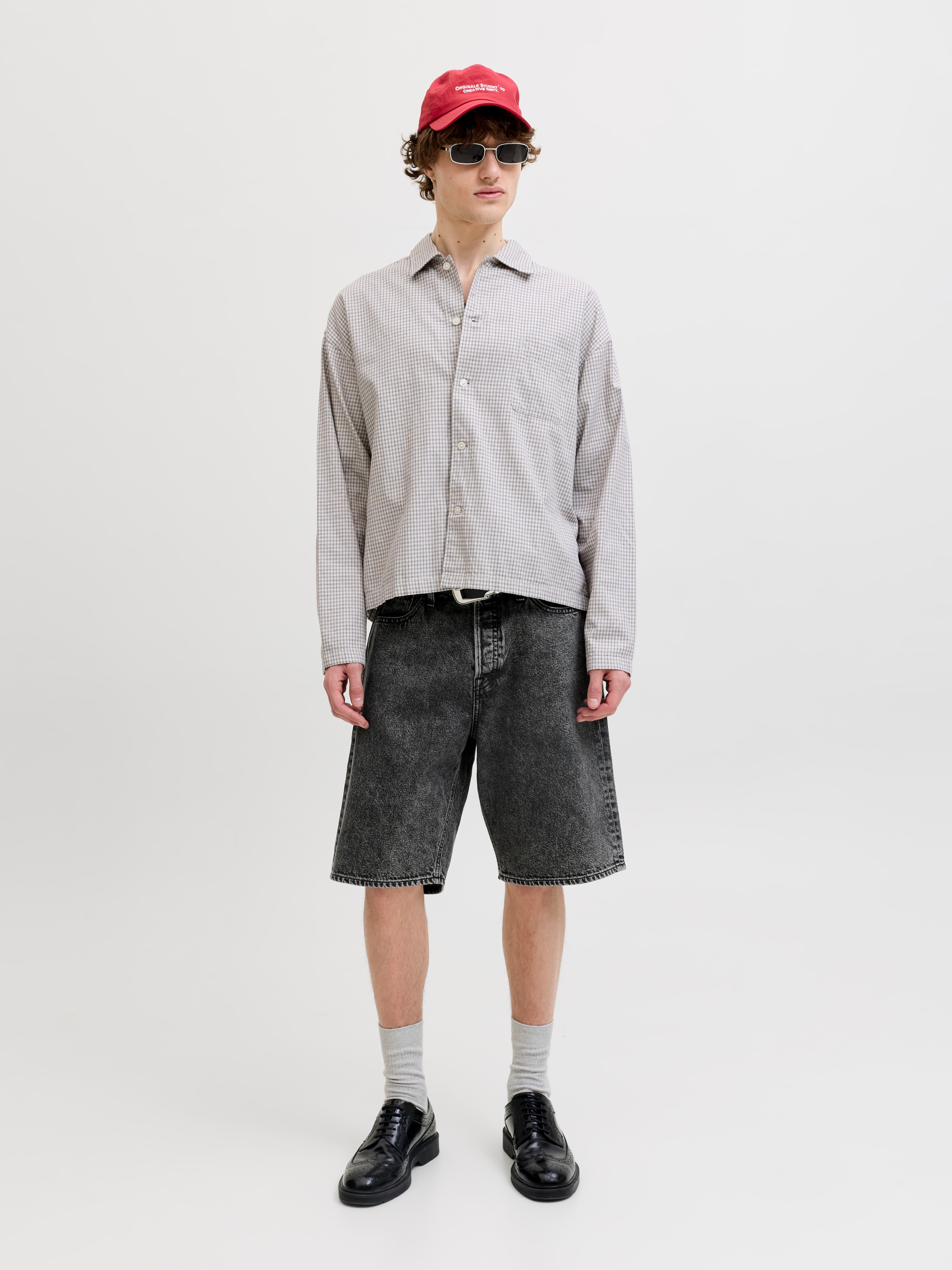 Jack & Jones Jeansshorts »JJIALEX JJORIGINAL SHORTS SQ 734 ST LN« Baumwolle, baggy fit