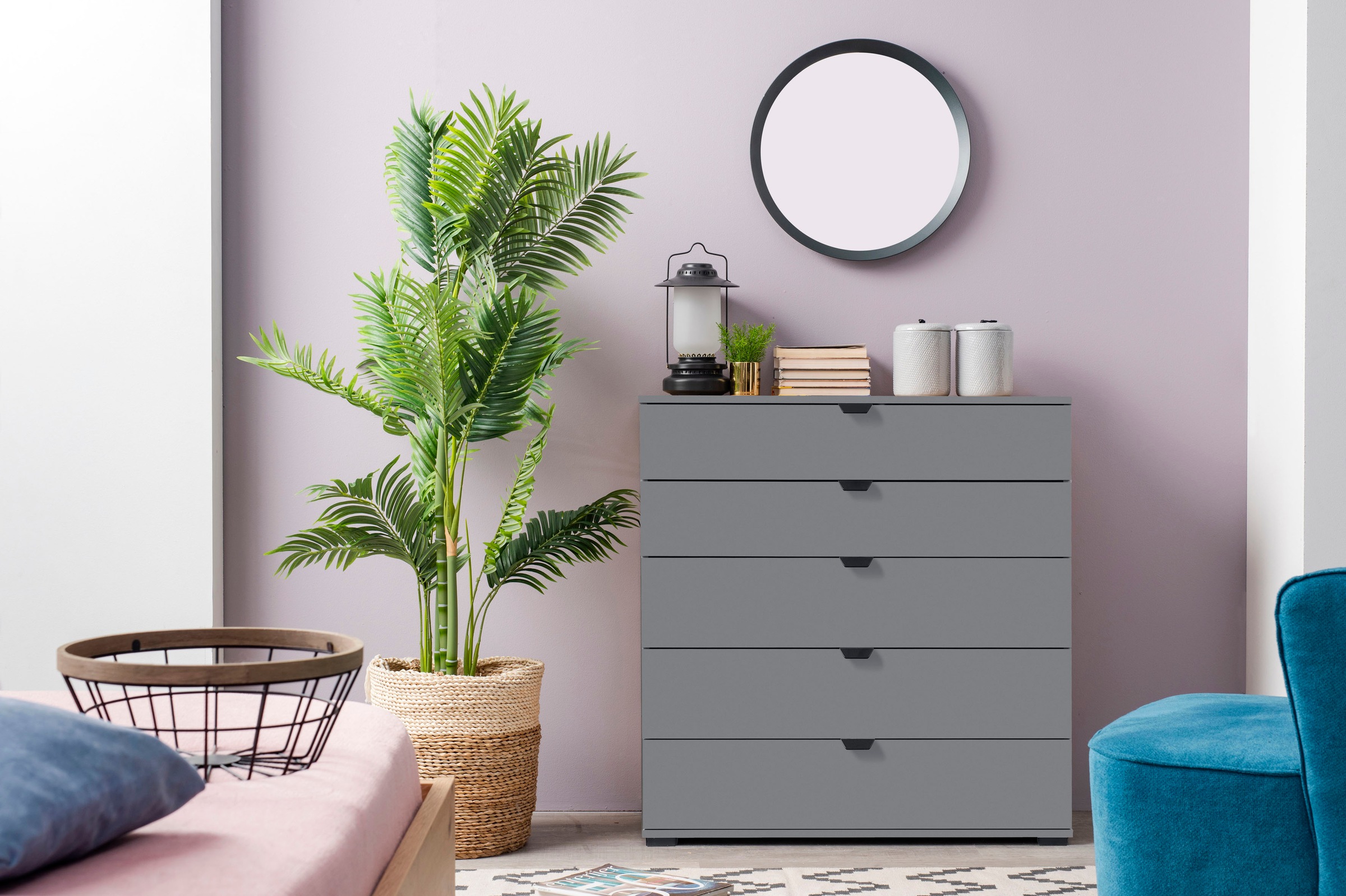 my home Sideboard »Duero«, mit 5 Schubkästen, Breite 90 cm