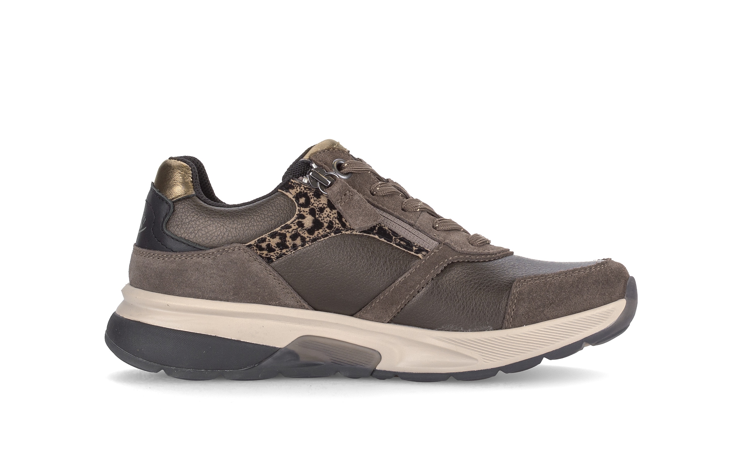rollingsoft Keilsneaker  Freizeitschuh, Halbschuh, Schnürer mit modischen Kontrastbesätzen
