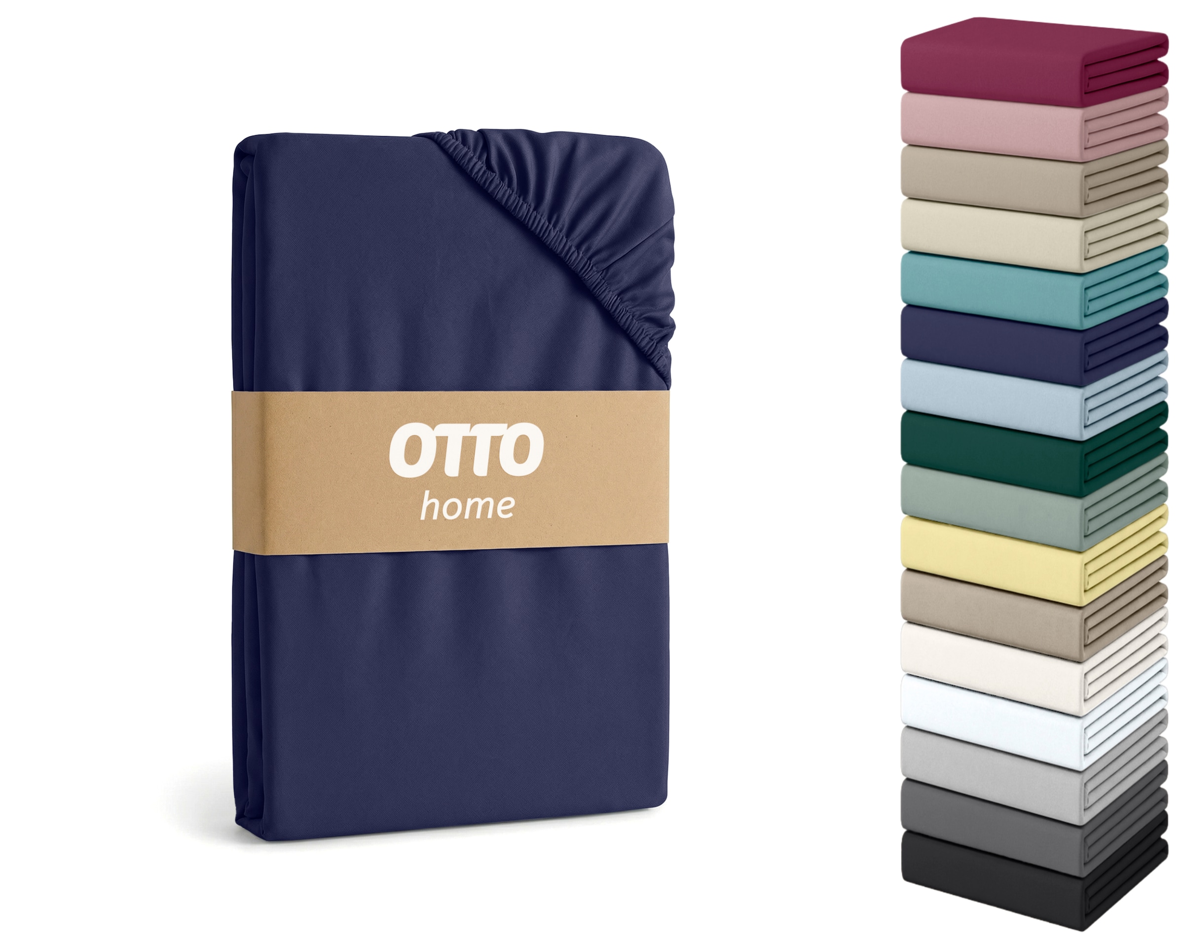 OTTO home Spannbettlaken »Cremona, BASIC und PREMIUM Qualität, mit Elasthan, Baumwolle« bis 20 cm Höhe, Bettlaken ab Gr. 90x200 cm, Strapazierfähig
