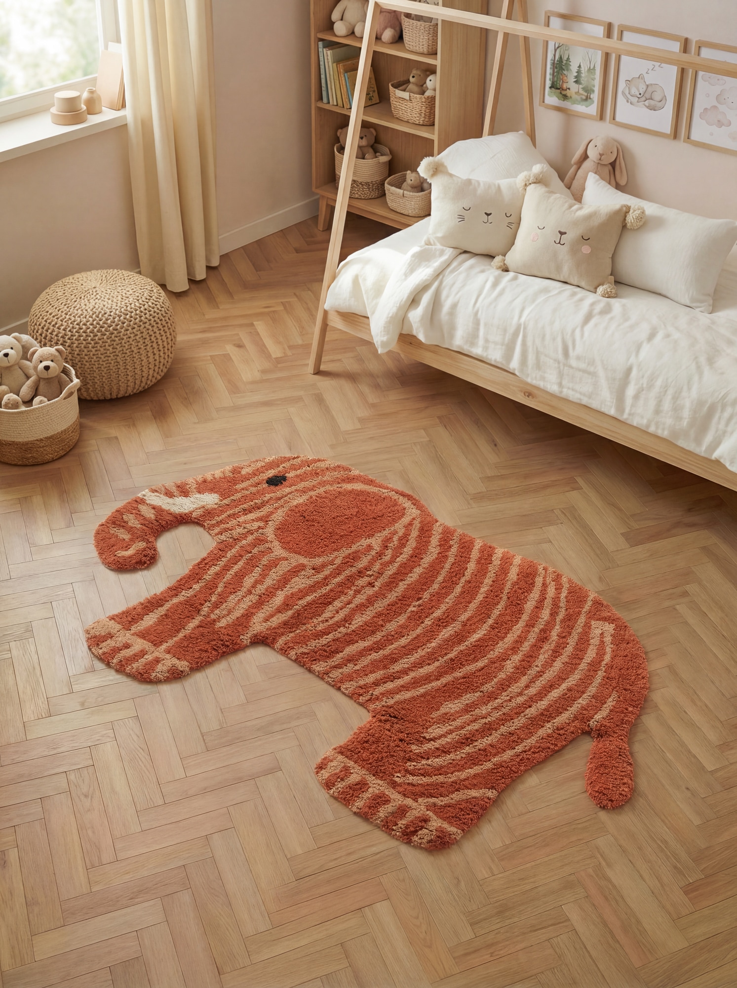 HANSE Home Kinderteppich »Elodie« Motivform 10 mm Höhe Waschbar, Handgemacht, Baumwolle, Rutschfest Spielteppich Kinderzimmer