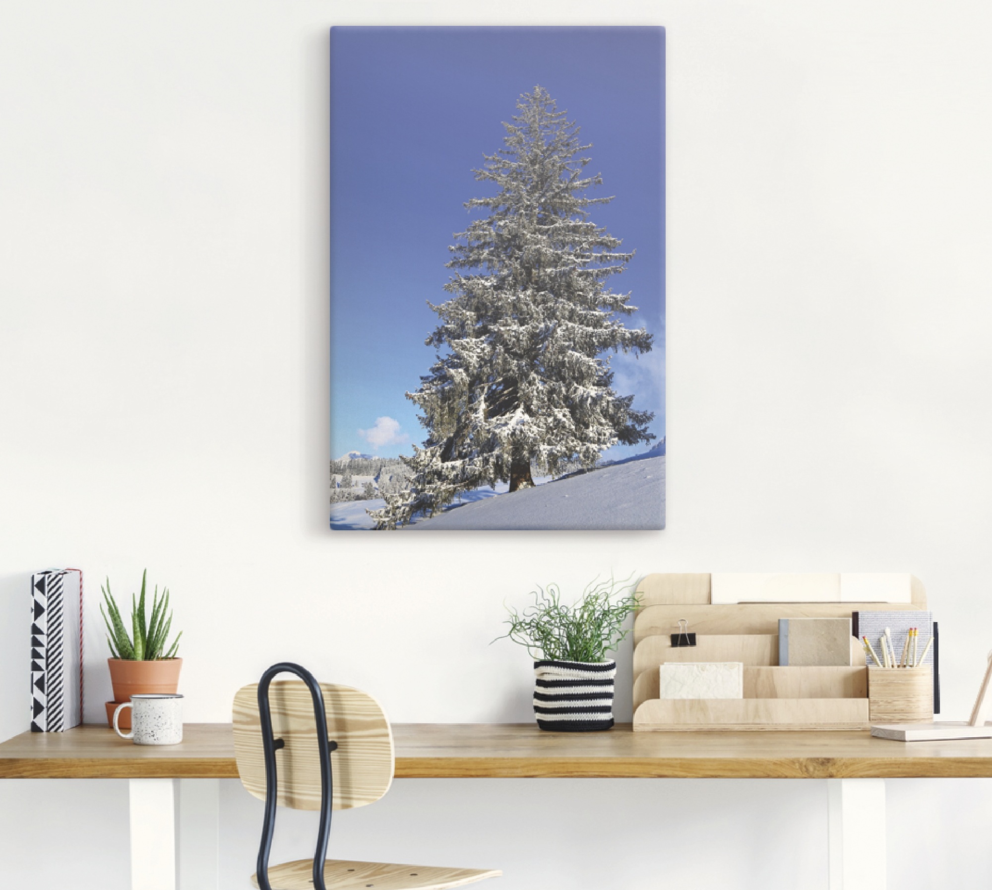Artland Wandbild »Winterlandschaft im Allgäu«, Bäume, (1 St.), in vielen Größen & Produktarten - Alubild / Outdoorbild für den Außenbereich, Leinwandbild, Poster, Wandaufkleber / Wandtattoo auch für Badezimmer geeignet