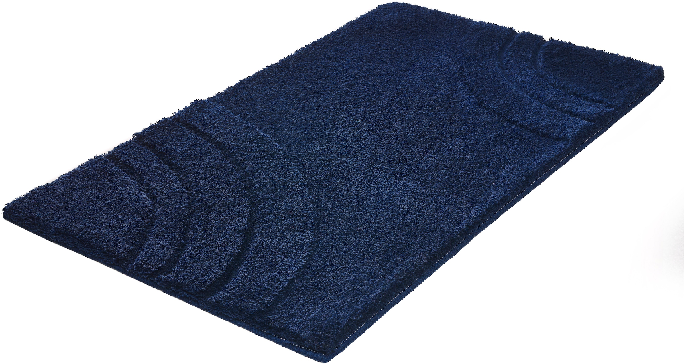 Kleine Wolke Badematte »»Saturn«, Badvorleger, Badezimmer Teppich« Höhe 25 mm rutschhemmend beschichtet fußbodenheizungsgeeignet Badteppich, Uni Farben, modernes Design, Hoch-Tief Effekt