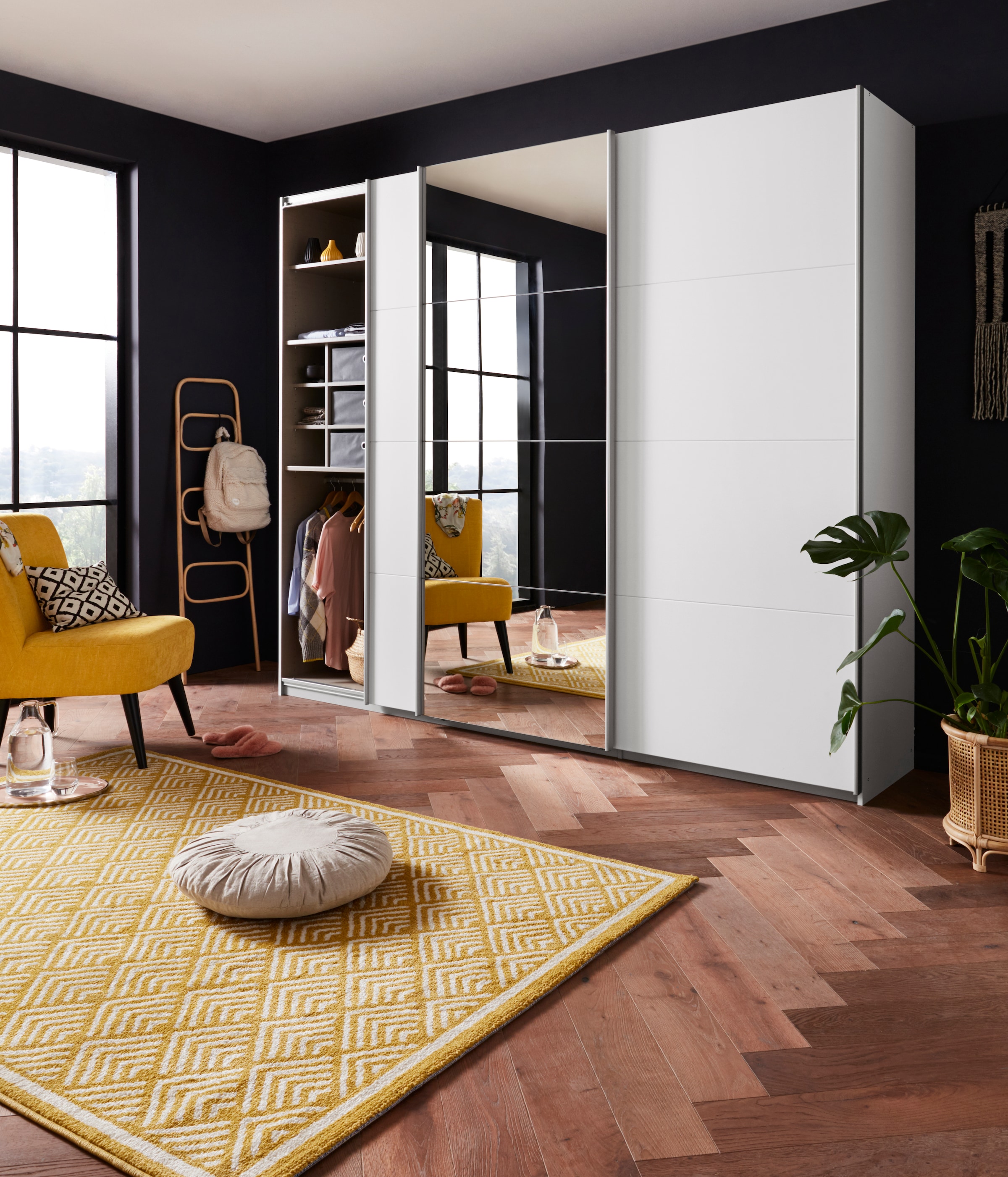 ATLANTIC home collection Cocktailsessel »Jan« mit Wellenunterfederung, Massivholzfüße