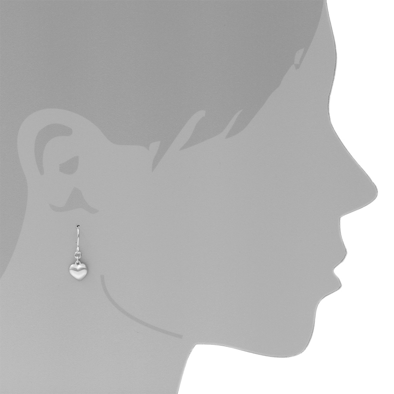 OSTSEE-SCHMUCK Paar Ohrhänger »- Herz 9 mm - Silber 925/000 -,«