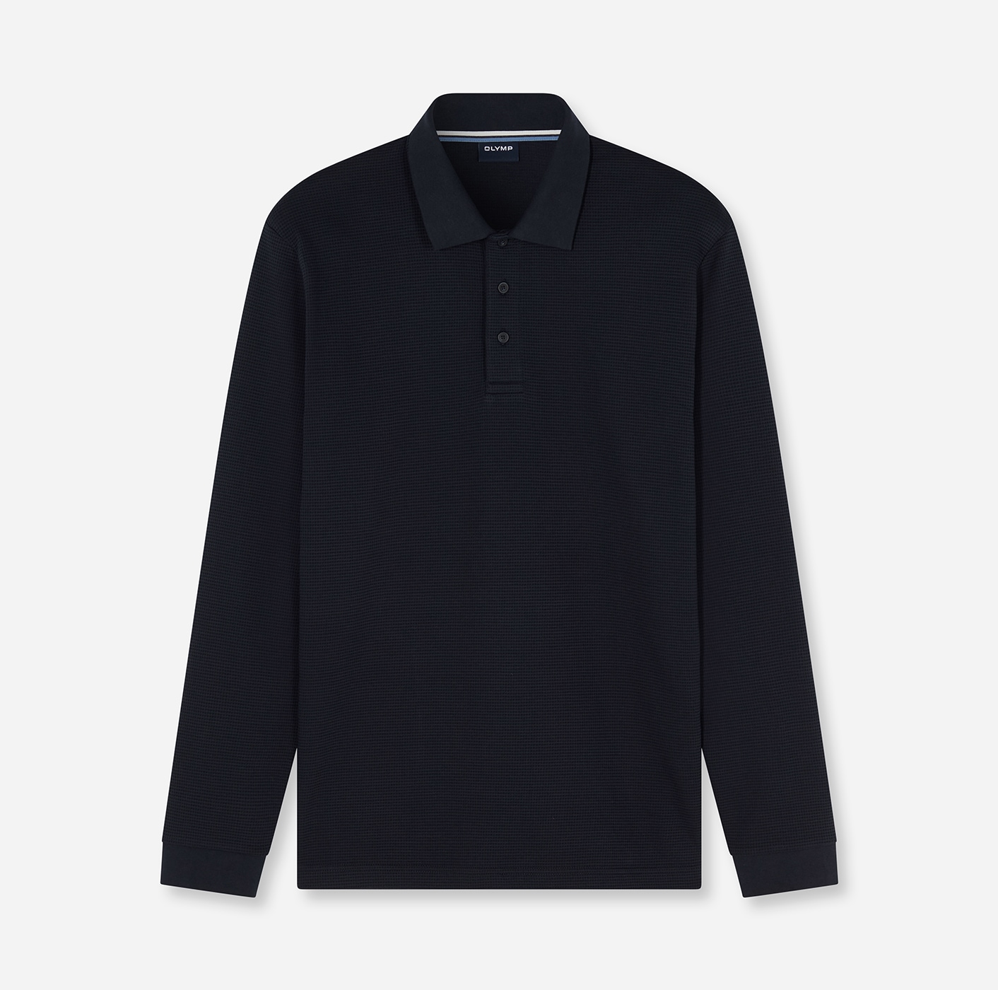 OLYMP Langarm-Poloshirt »Casual« in Waffel-Struktur, regular fit