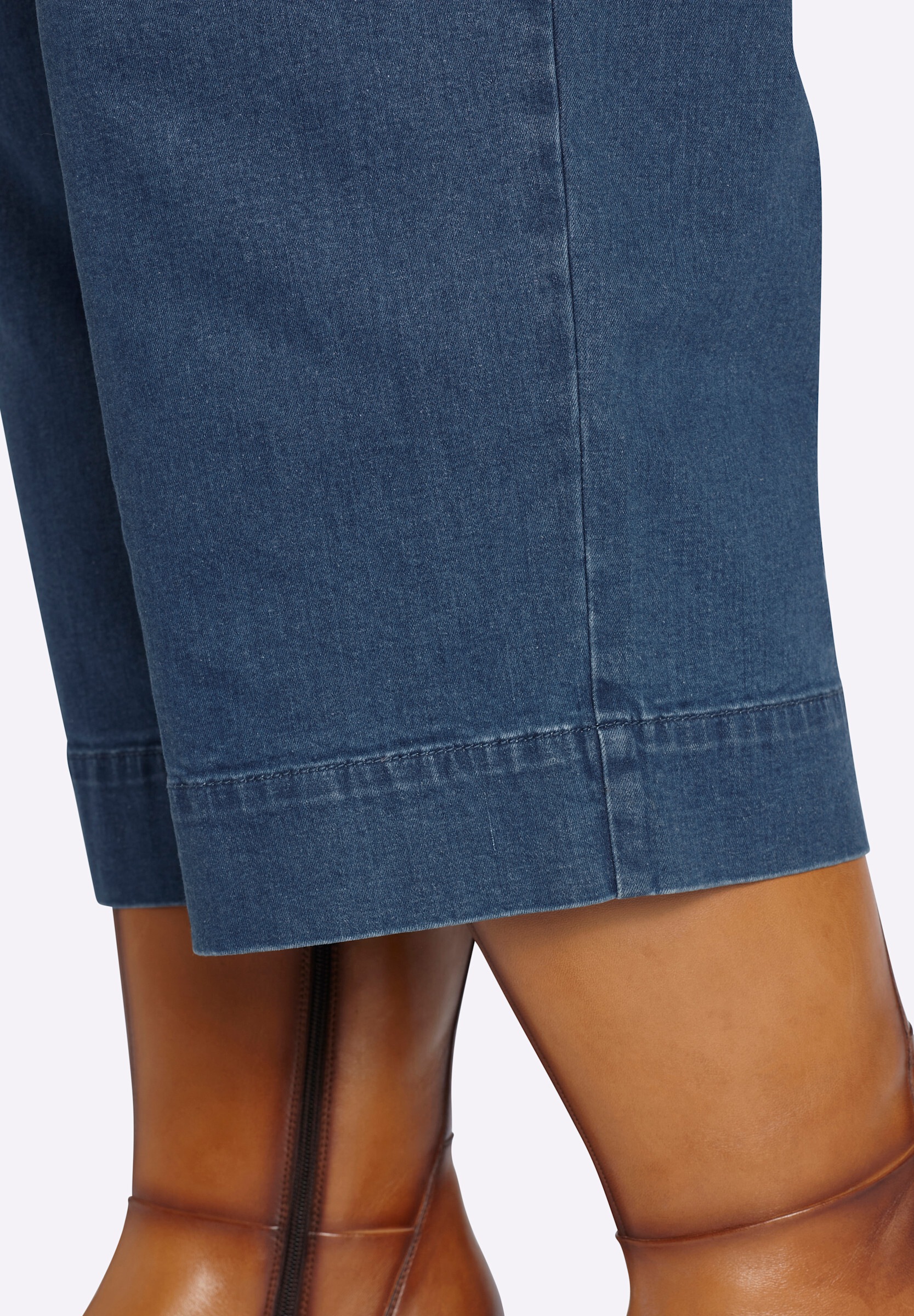 Sheego Weite Jeans »Culotte Culotte aus Denim, mit Bundfalten«