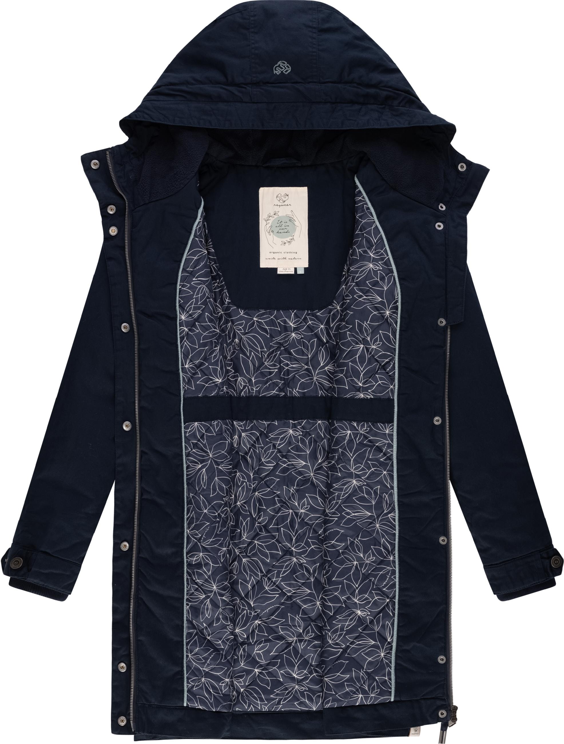 Ragwear Winterjacke »Winterjacke Aurorie Crystal Organic«, mit Kapuze, Nachhaltiger Winterparka mit stylischen Details