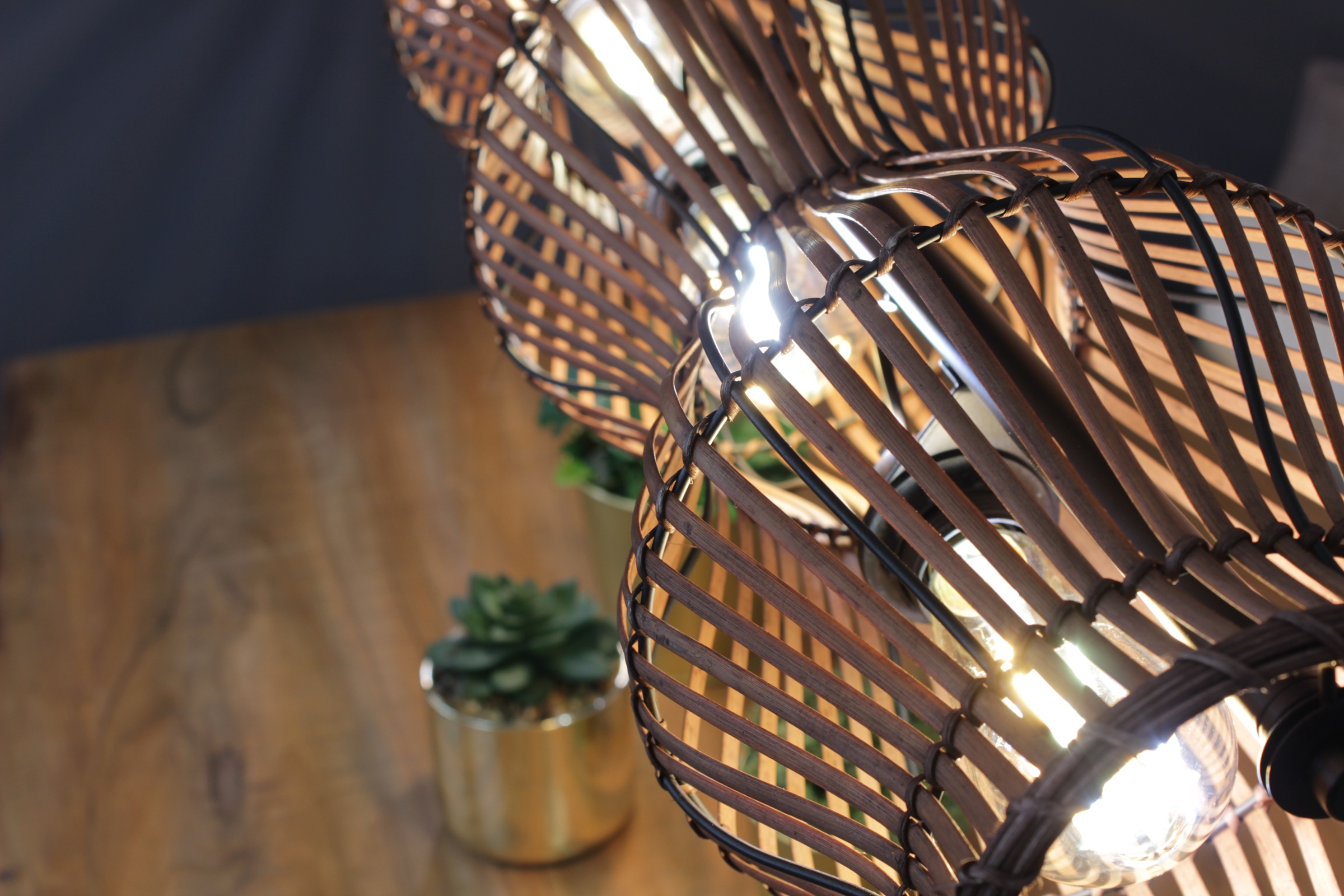 ECO-LIGHT Pendelleuchte »Bamboo«, 4 flammig, Leuchtmittel E27 | ohne Leuchtmittel