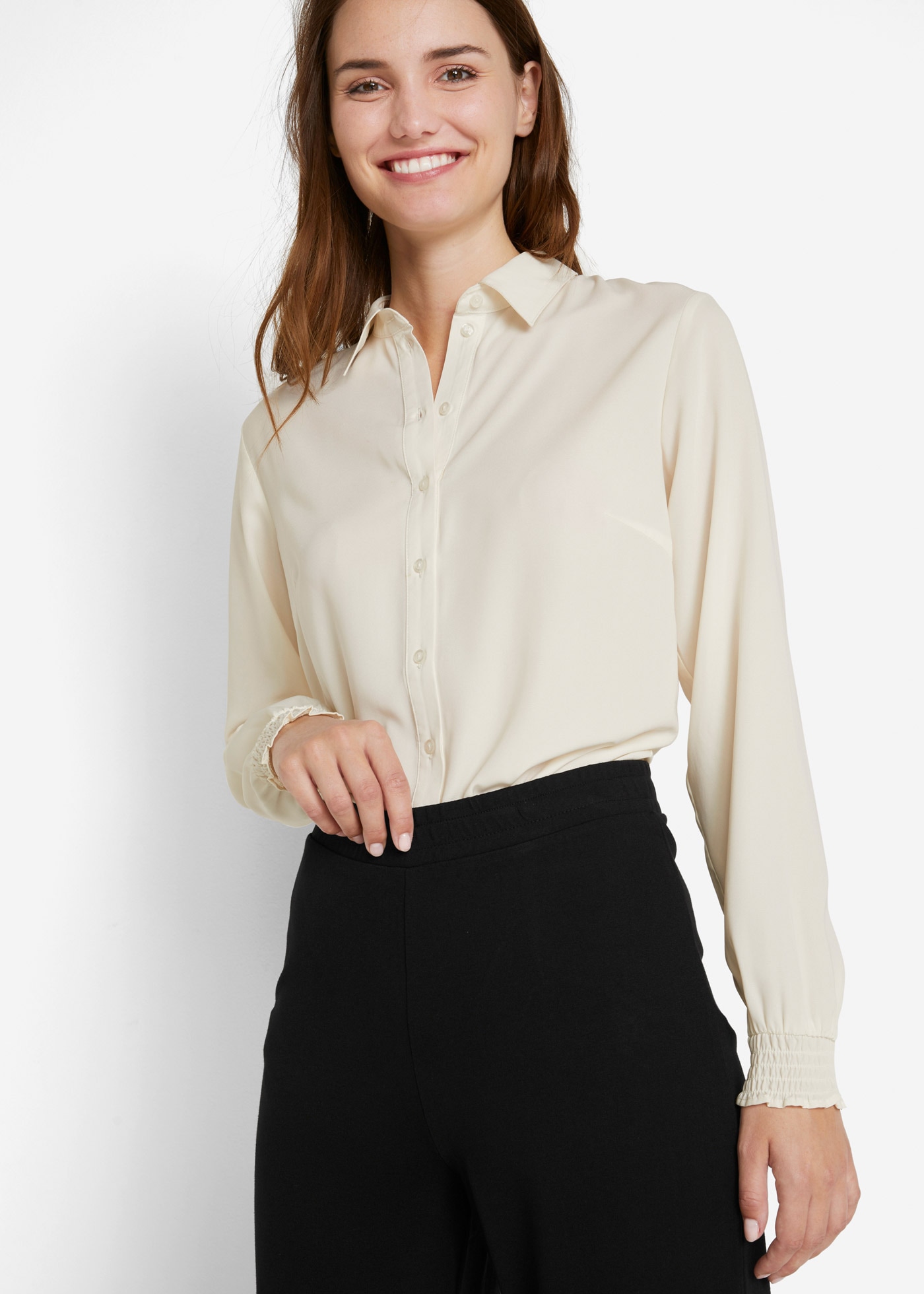 bonprix Schlupfhose »Weite Hose mit Gummibund aus Viskosemix«  Weite Hose mit Gummibund aus Viskosemix