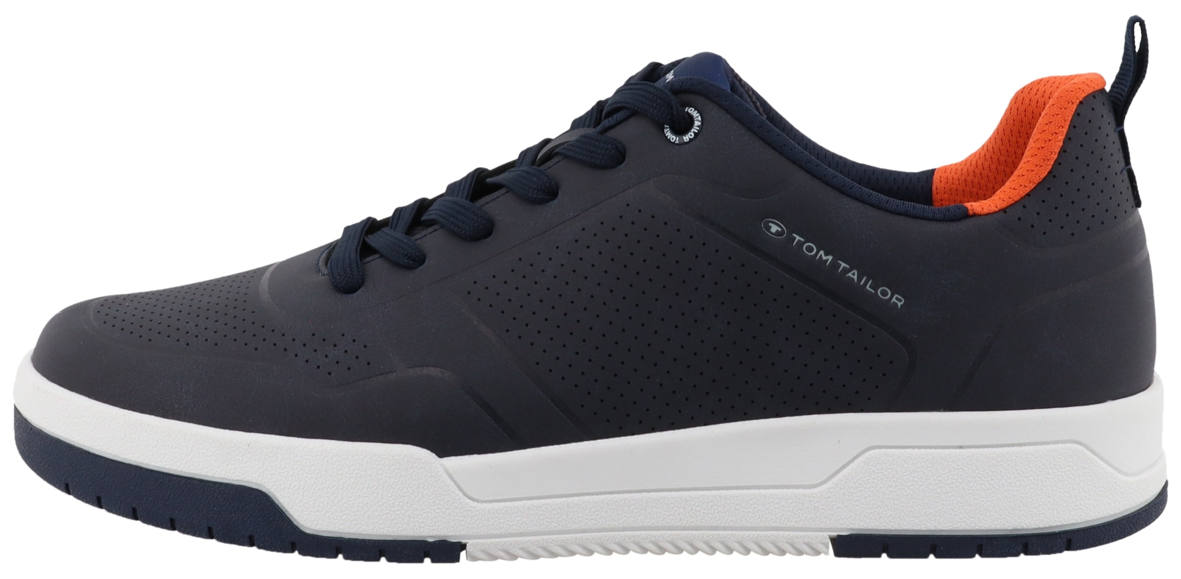 TOM TAILOR Plateausneaker, Freizeitschuh, Halbschuh, Schnürschuh mit Lochmuster