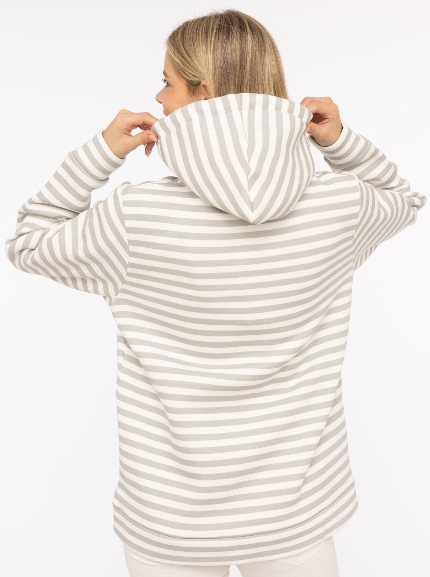 Zwillingsherz Kapuzensweatshirt »"Streifen Moin"«, gestreift, mit MOIN und Anker Stickerei