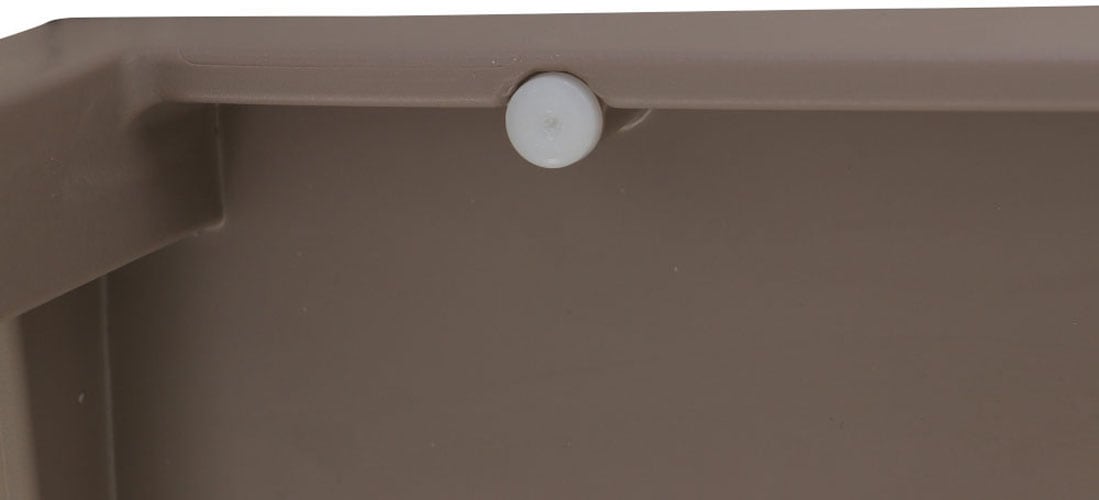 Siena Garden Gartensessel »Lane Sessel  taupe 4er Set mit Tisch« Set, 4 Stk. tlg. 4 x Stapelsessel + Tisch Sola Ø 80 cm