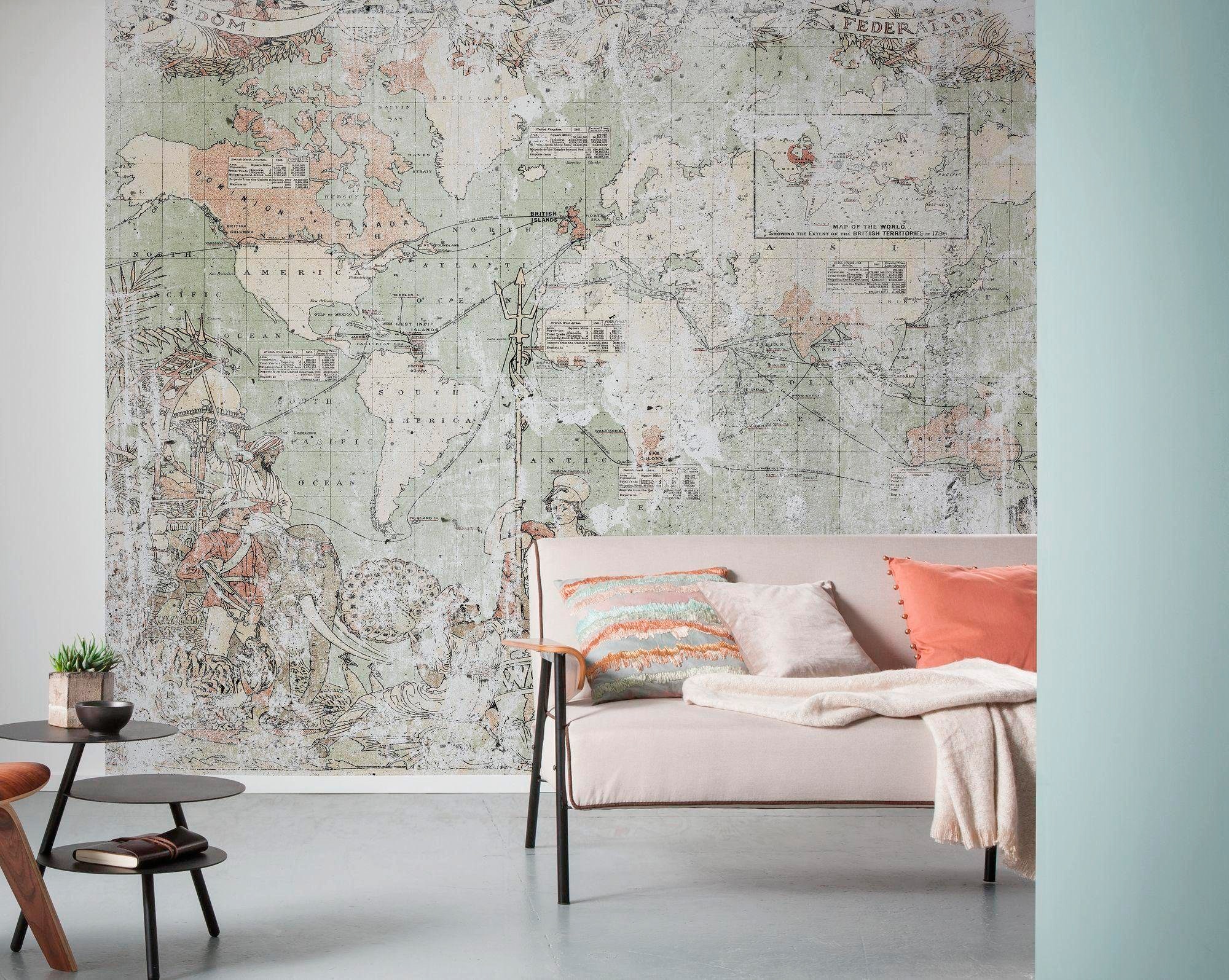 Komar Vliestapete »Digitaldruck Vlies - British Empire - Größe 300 x 250 cm«, bedruckt, Wohnzimmer, Schlafzimmer