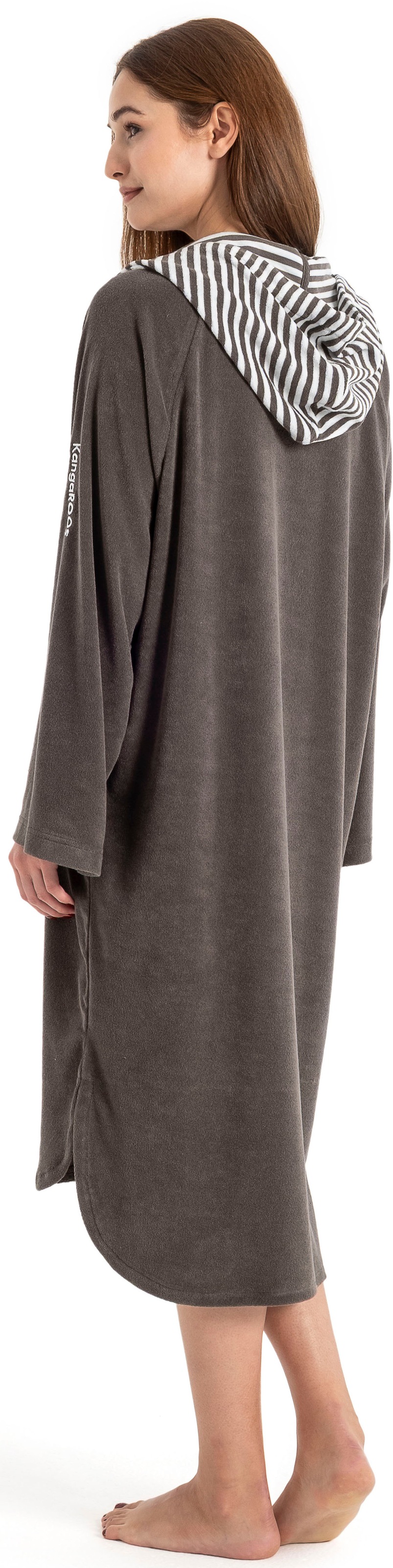 KangaROOS Badeponcho »Dalia Surfponcho, ideal für Sauna, Spa & im Urlaub« 1 Stk. weich, Uni-Farben mit Streifen, leicht, Unisex, für Damen und Herren