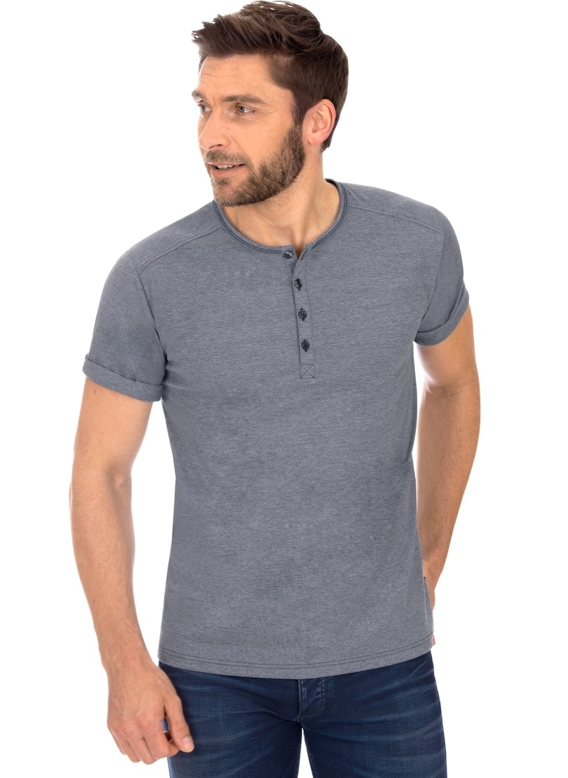 Trigema T-Shirt »TRIGEMA T-Shirt bestellen Baumwolle« DELUXE Knopfleiste online mit OTTO bei