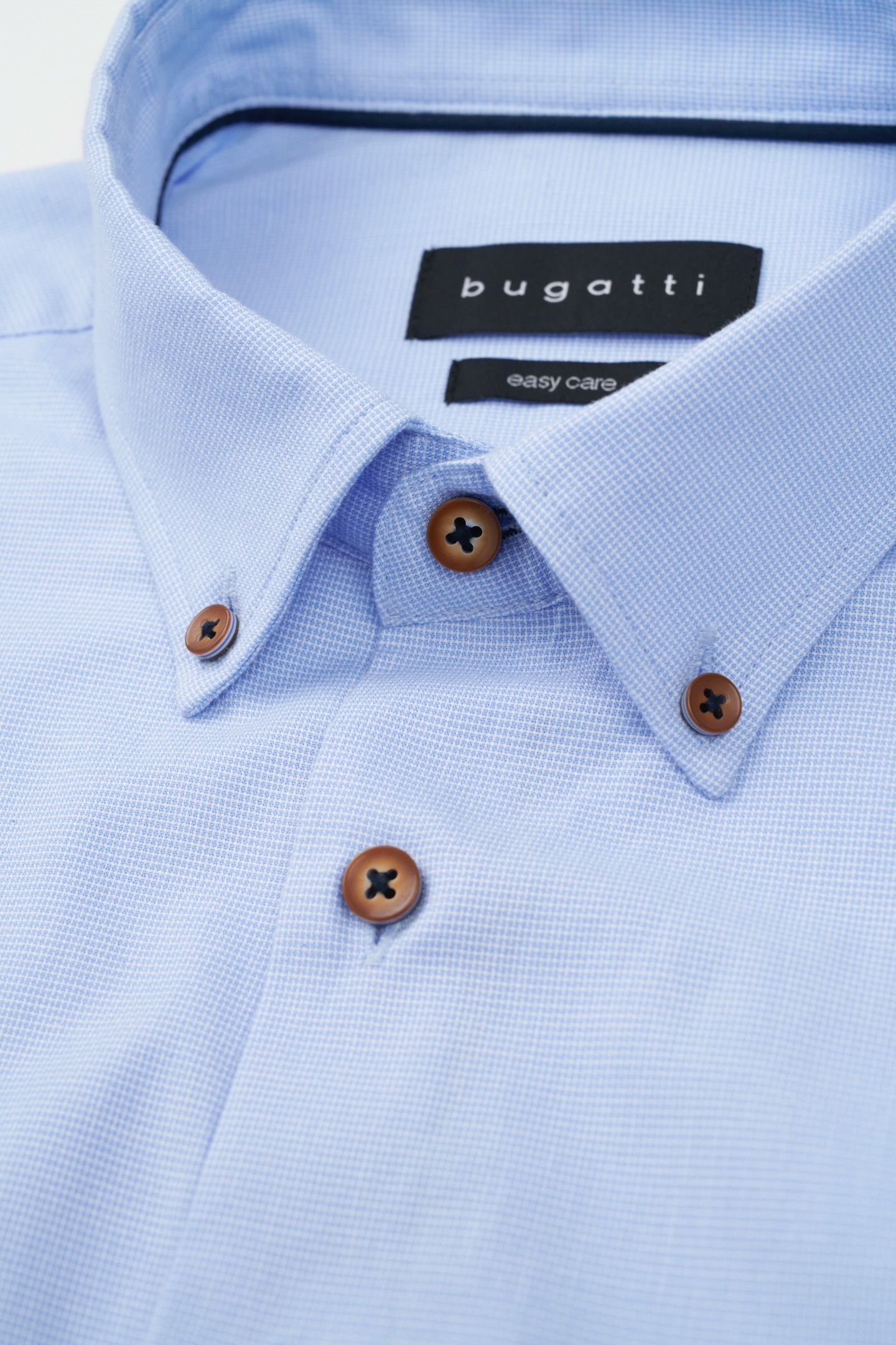bugatti Langarmhemd, aus 100 % Baumwolle
