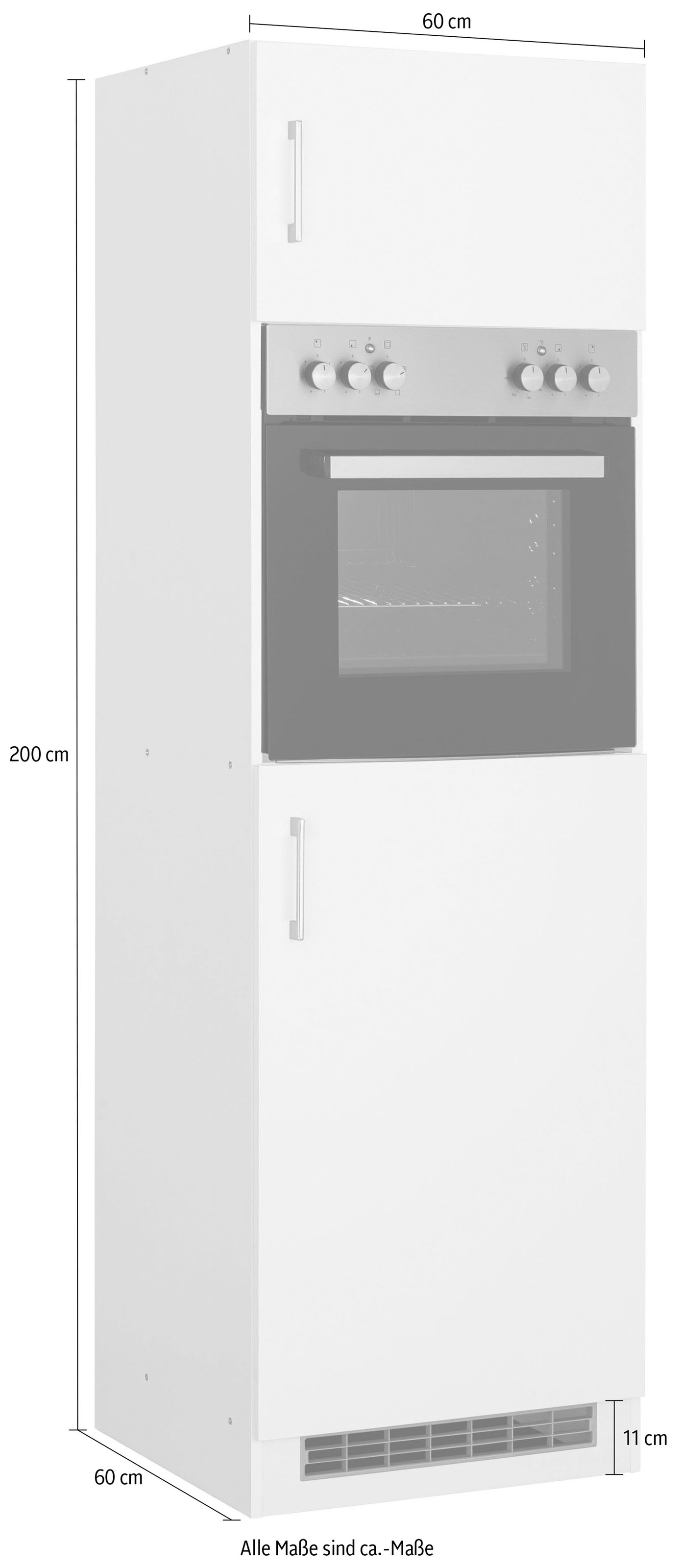 KOCHSTATION Backofen/Kühlumbauschrank »KS-Paris«, Breite 60 cm