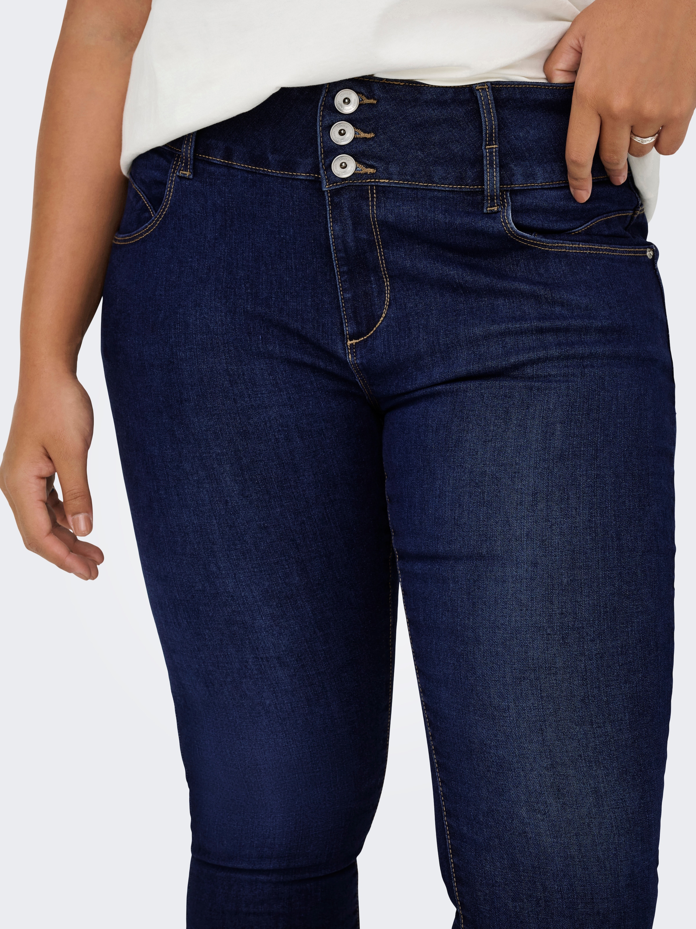 ONLY CARMAKOMA Skinny-fit-Jeans »CARANNA HW SKINNY ANK MBD DNM ANA«