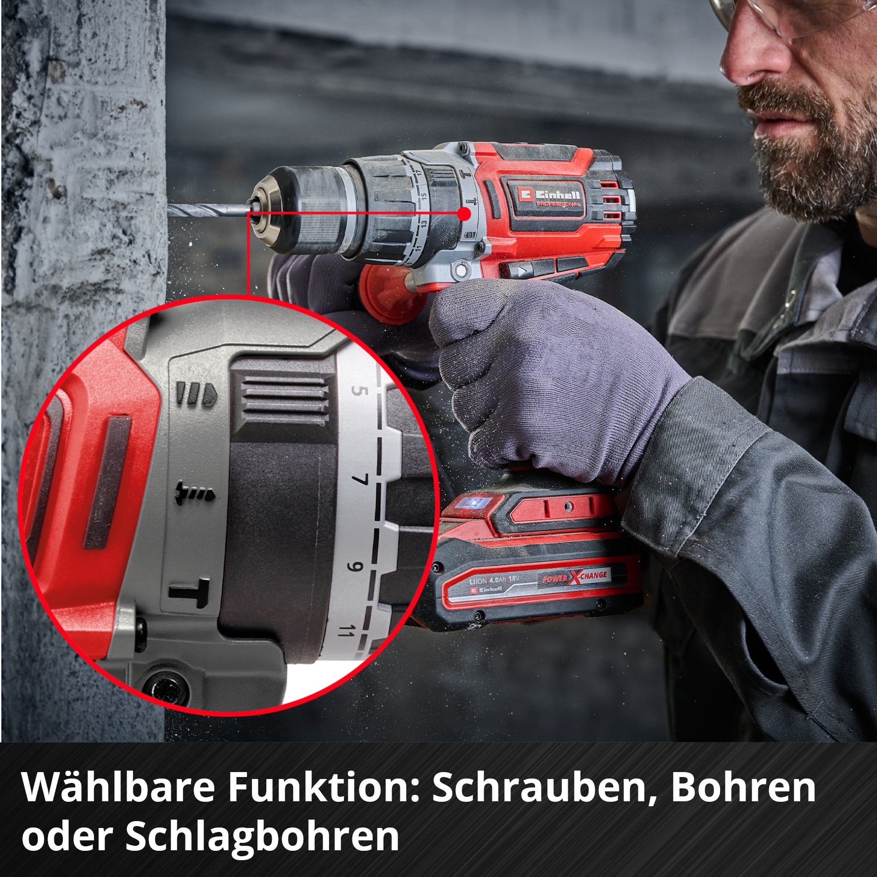 Einhell Akku-Schlagbohrschrauber »PROFESSIONAL TP-CD 18/70 BL (1x4,0 Ah PLUS)«, Inkl. Akku und Ladegerät
