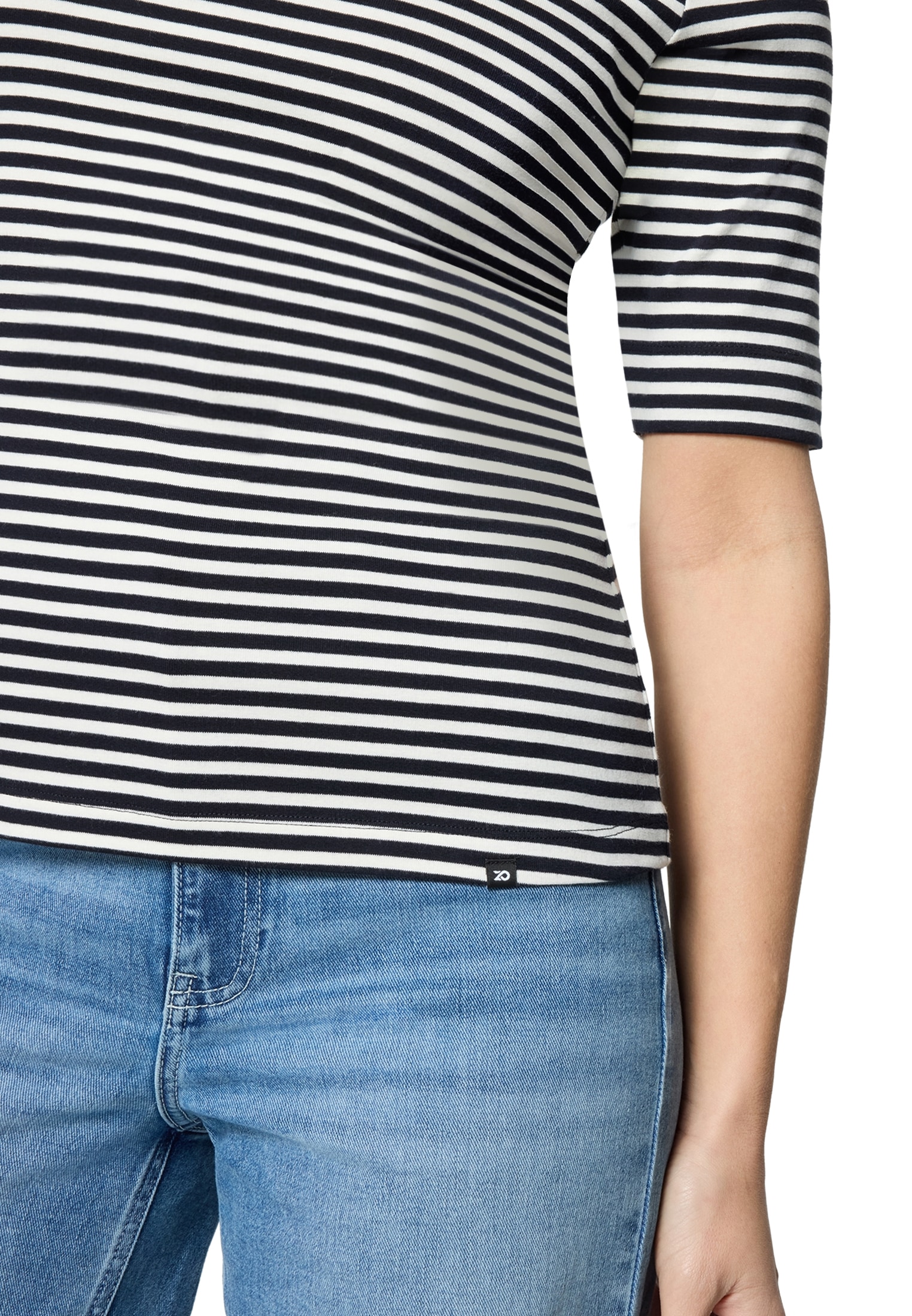 Zero Rundhalsshirt »Ringelshirt mit U-Boot Ausschnitt«