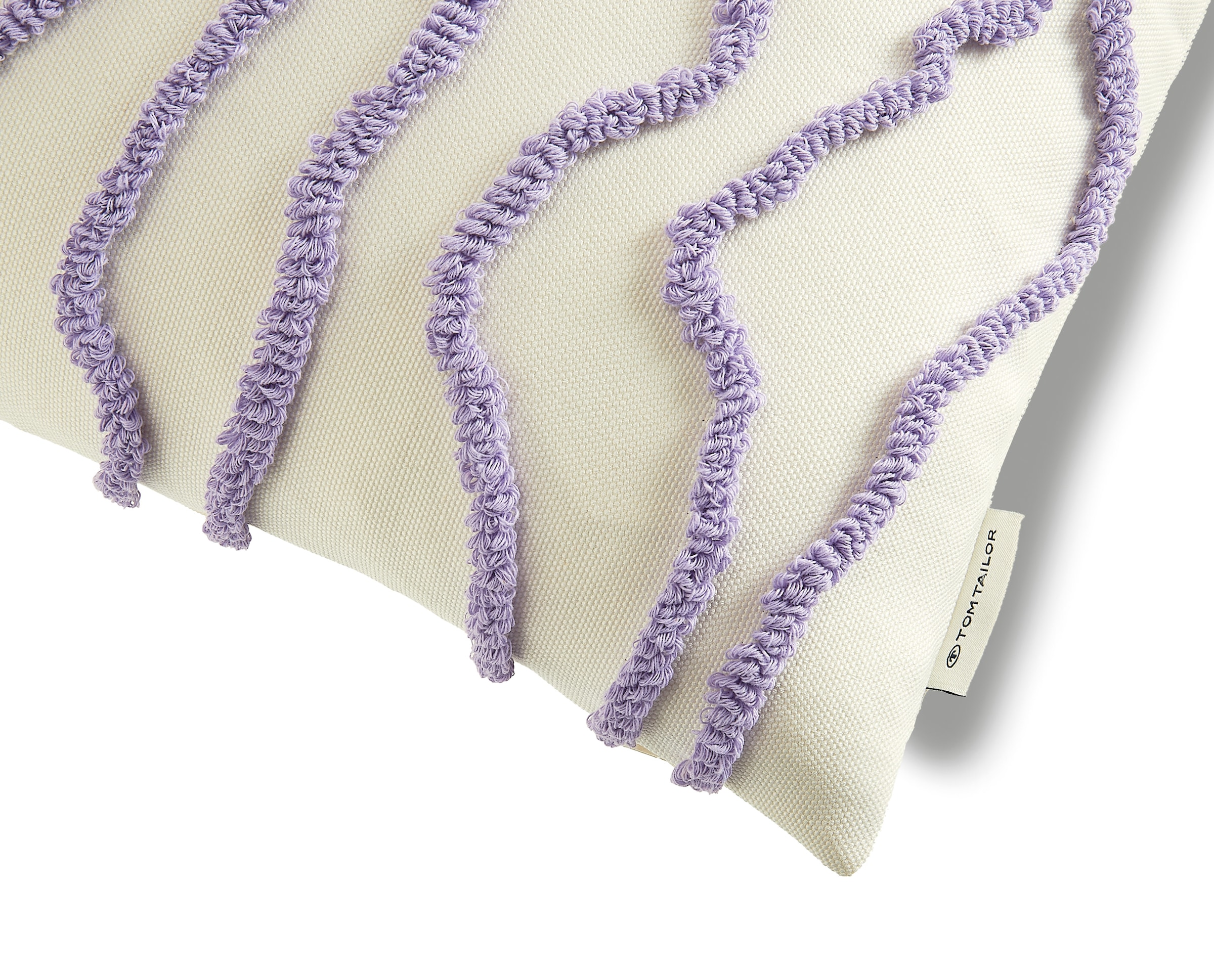 TOM TAILOR HOME Dekokissen »Wavy«, bestickt, mit hohem Baumwollanteil