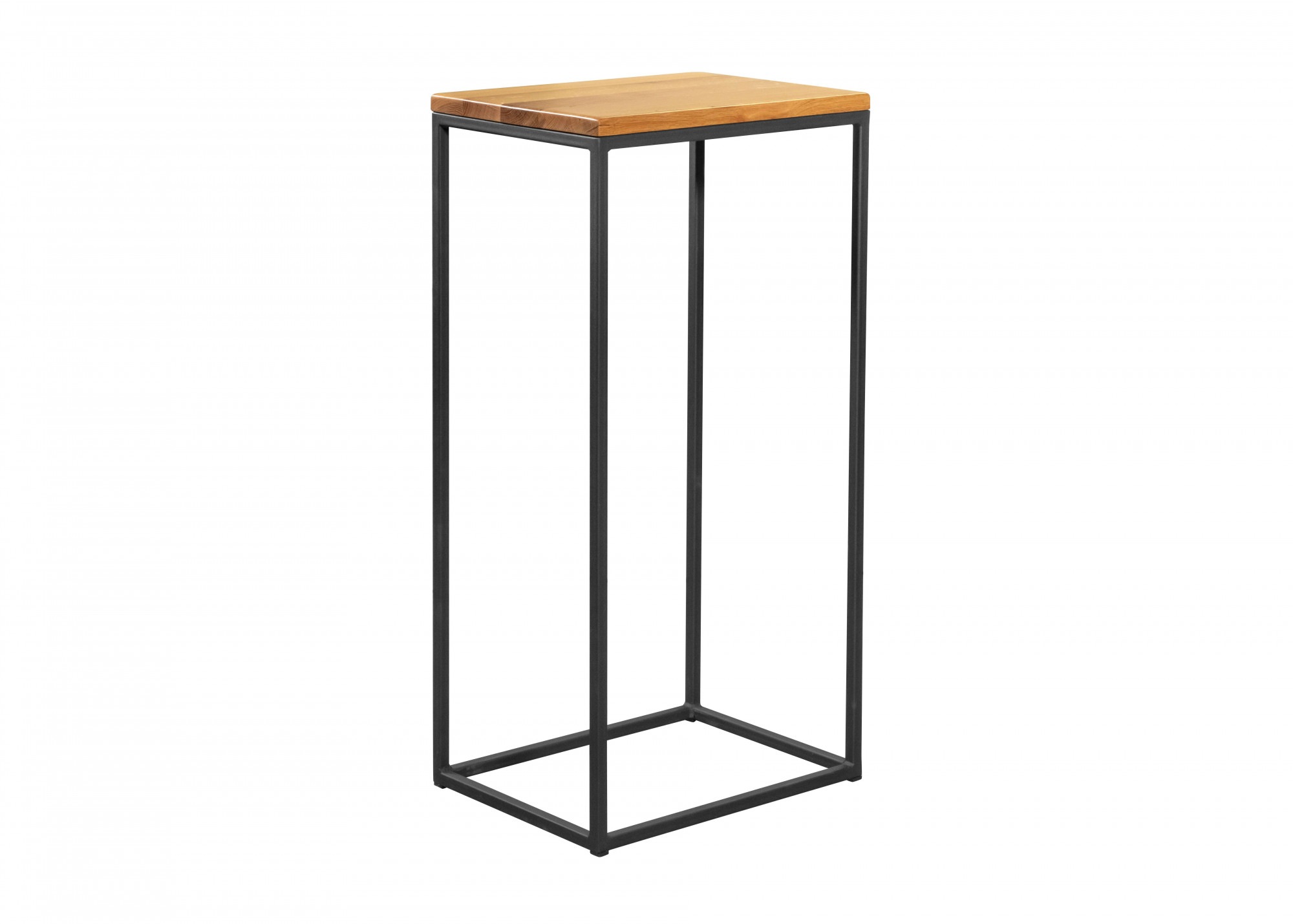 Home affaire Beistelltisch »Trio set«, (Set, 3 St., 3-Teilig), Metallbeine, Eiche Massivholzplatte