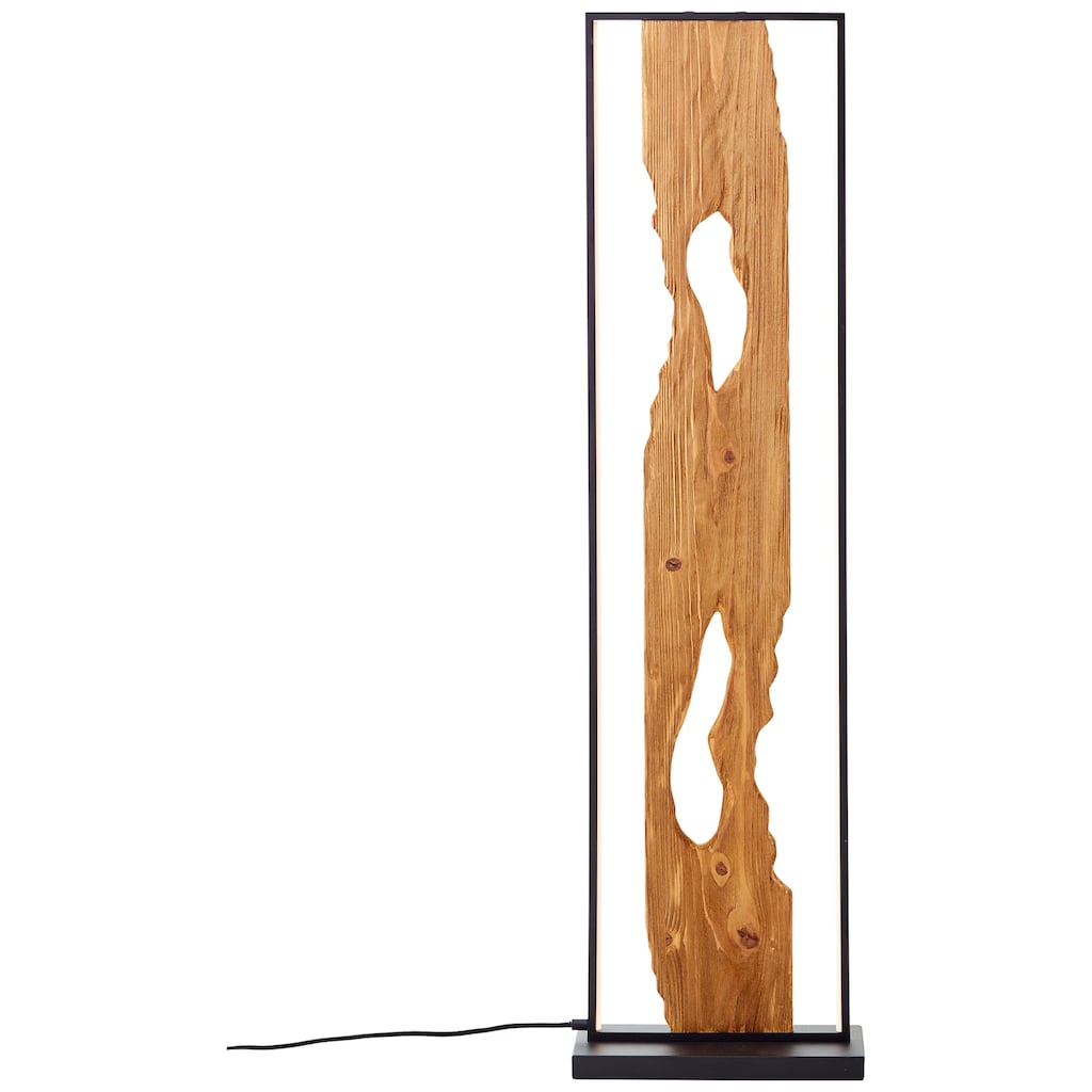Brilliant LED Stehlampe »Chaumont«, Höhe 120 cm, 2300 lm, Aluminium/Metall/Holz, schwarz/holz