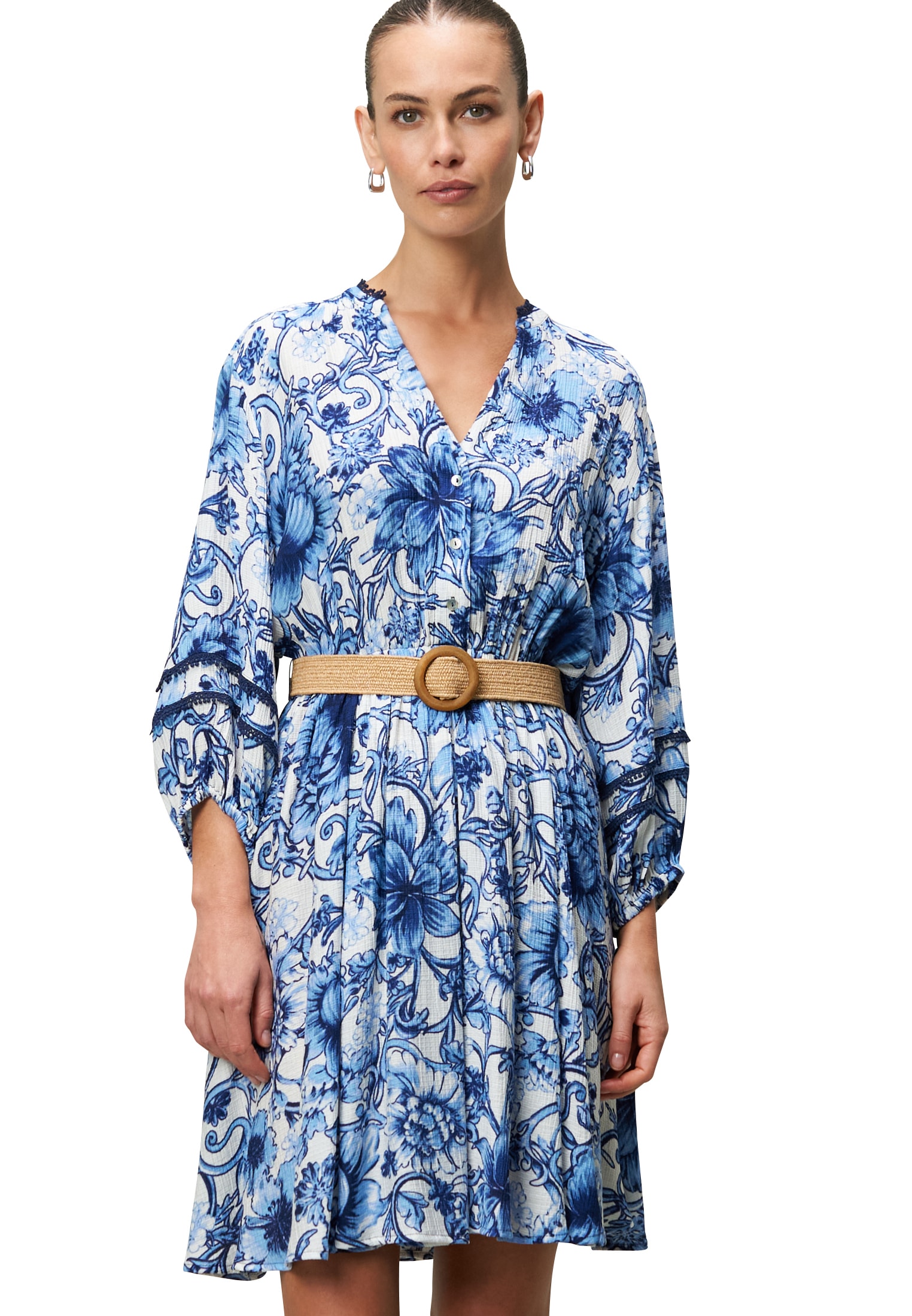 Zero Minikleid »Minikleid mit Blumendruck«