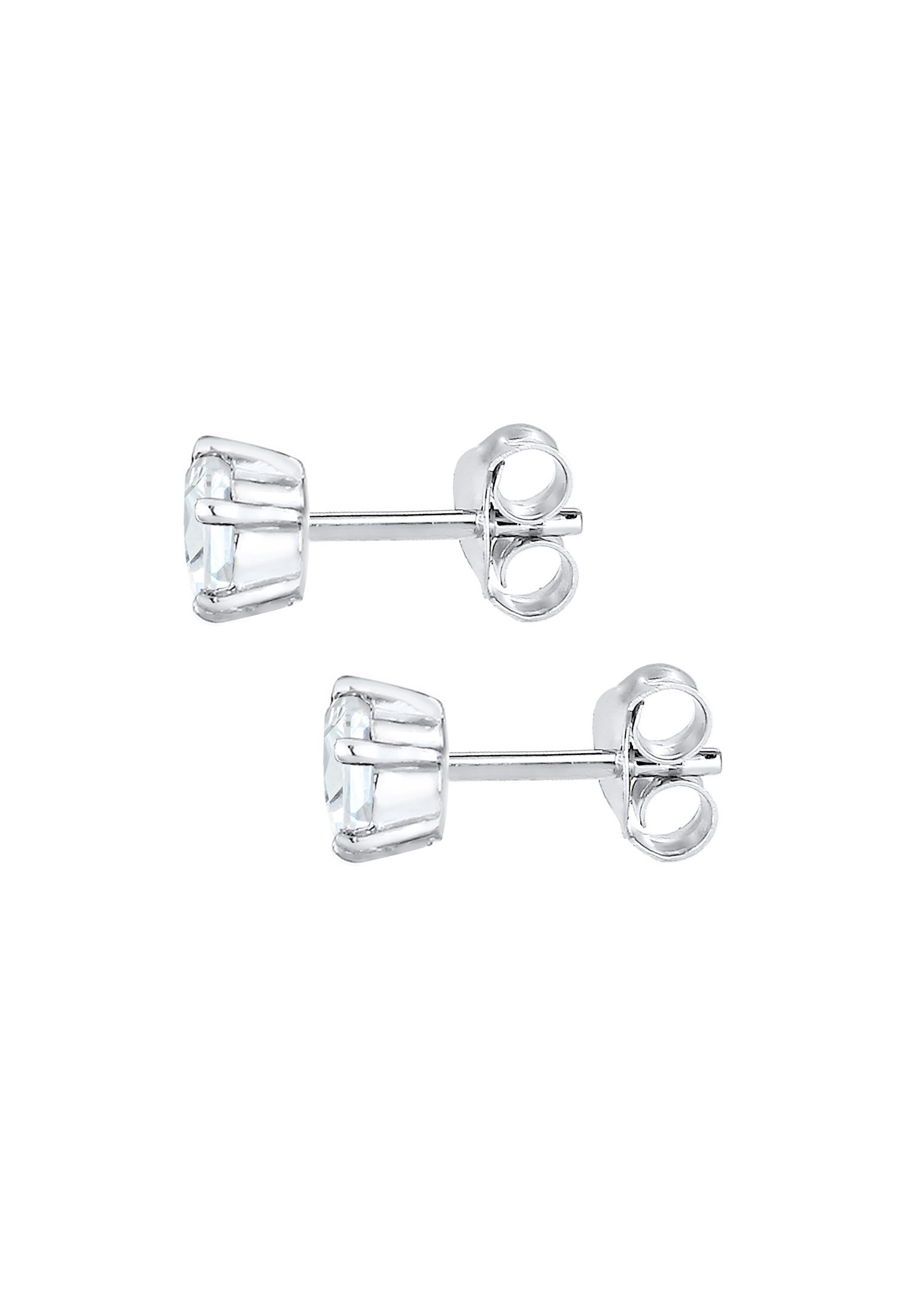Elli Paar Ohrstecker »Ohrringe Funkelnd Rund Klassik 925 Silber, mit Kristallen von Swarovski®«
