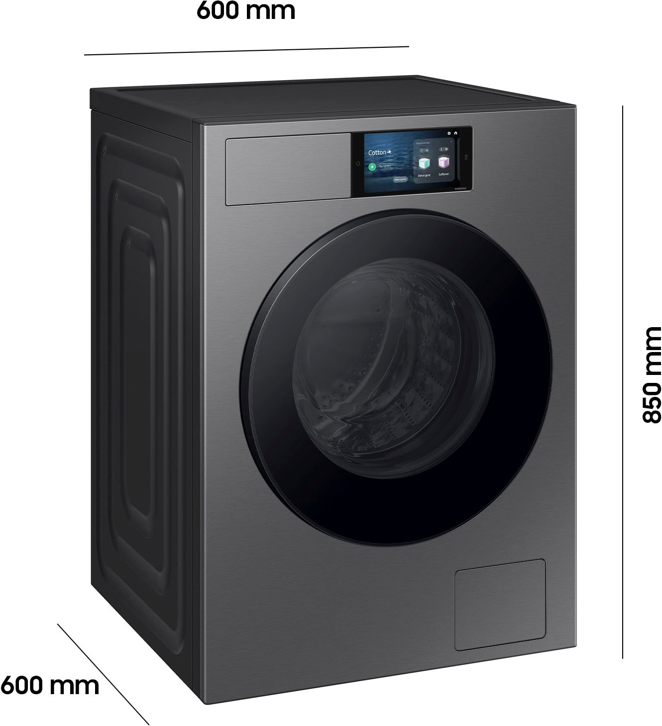 Samsung Waschmaschine »WF90F09C4S«, 9 kg, 1400 U/min, AI Wash mit automatischer Waschmitteldosierung