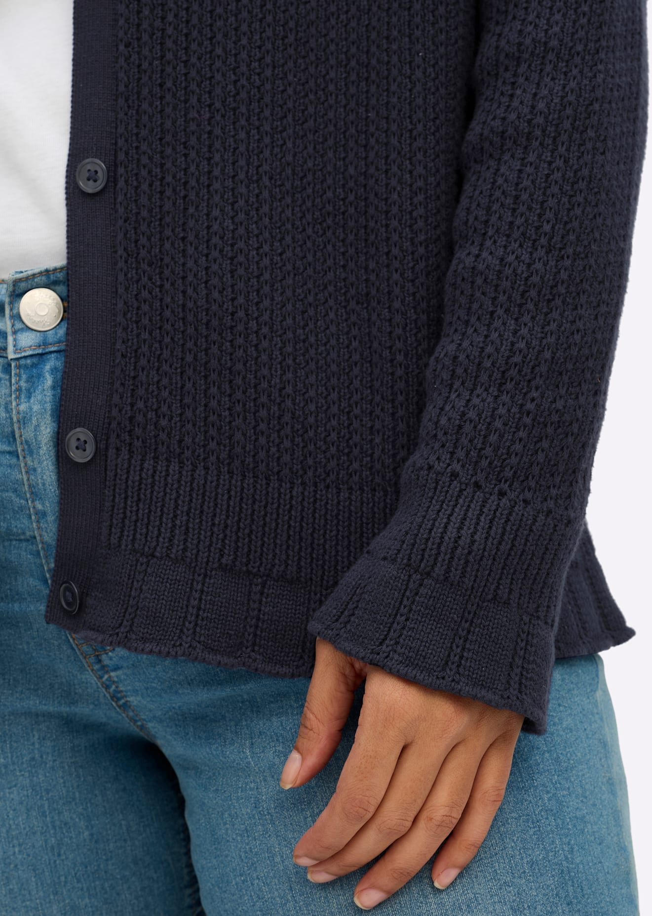 Sheego Ajourstrickjacke