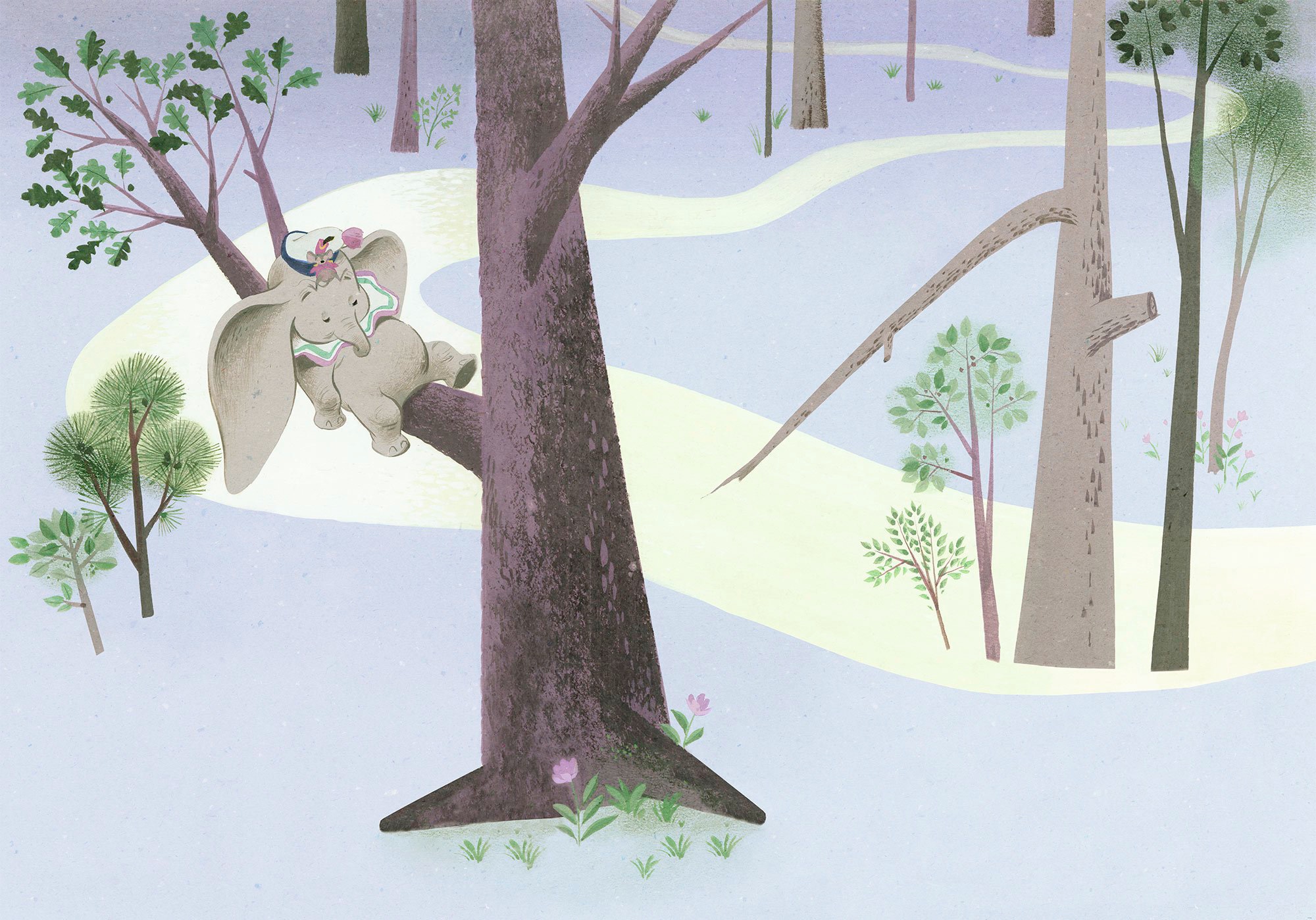 Vliestapete »Dumbo Sleep on Tree«, 400x280 cm (Breite x Höhe)