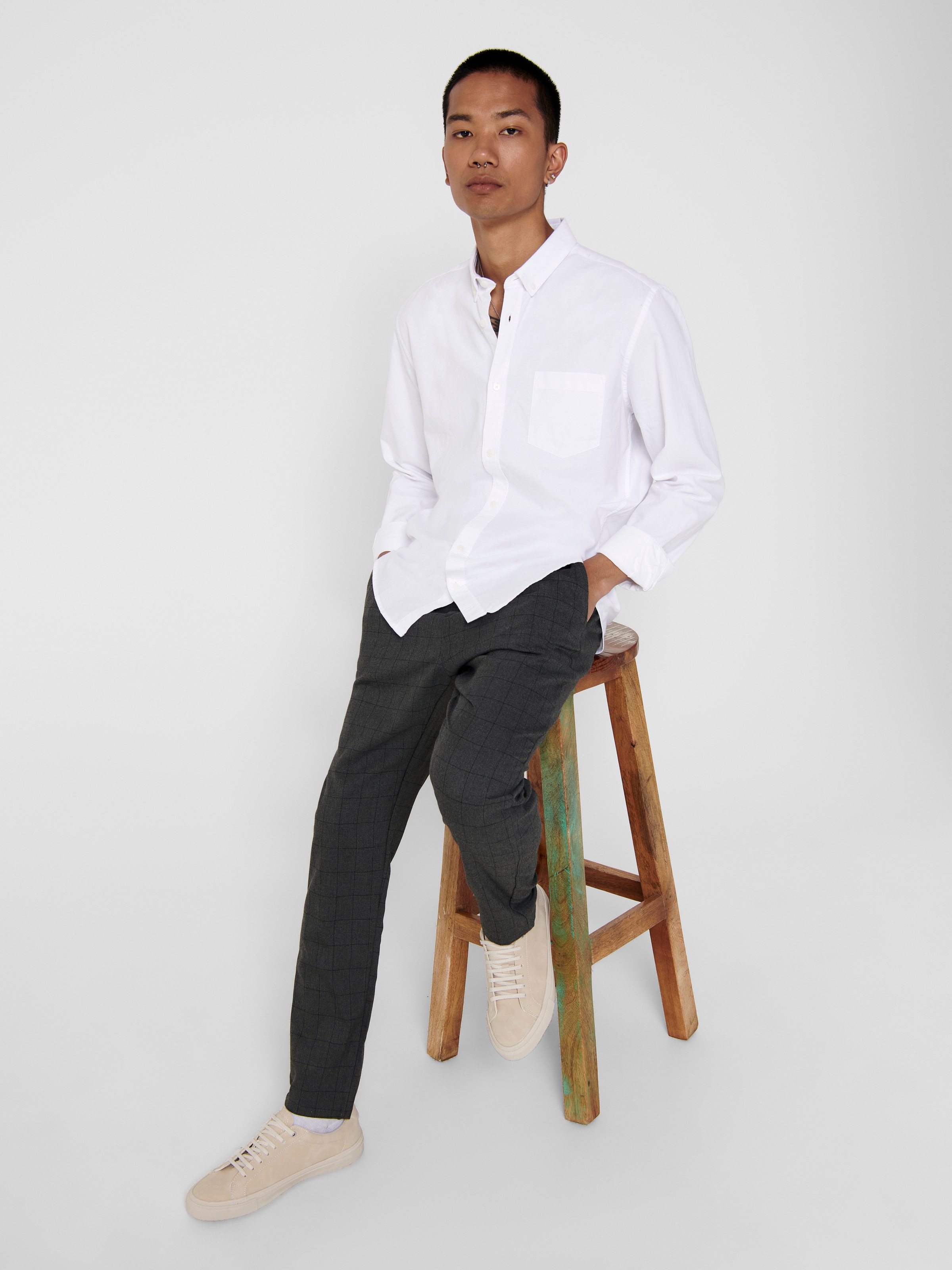 ONLY & SONS Langarmhemd »ONSALVARO SLIM LS OXFORD SHIRT NOOS«