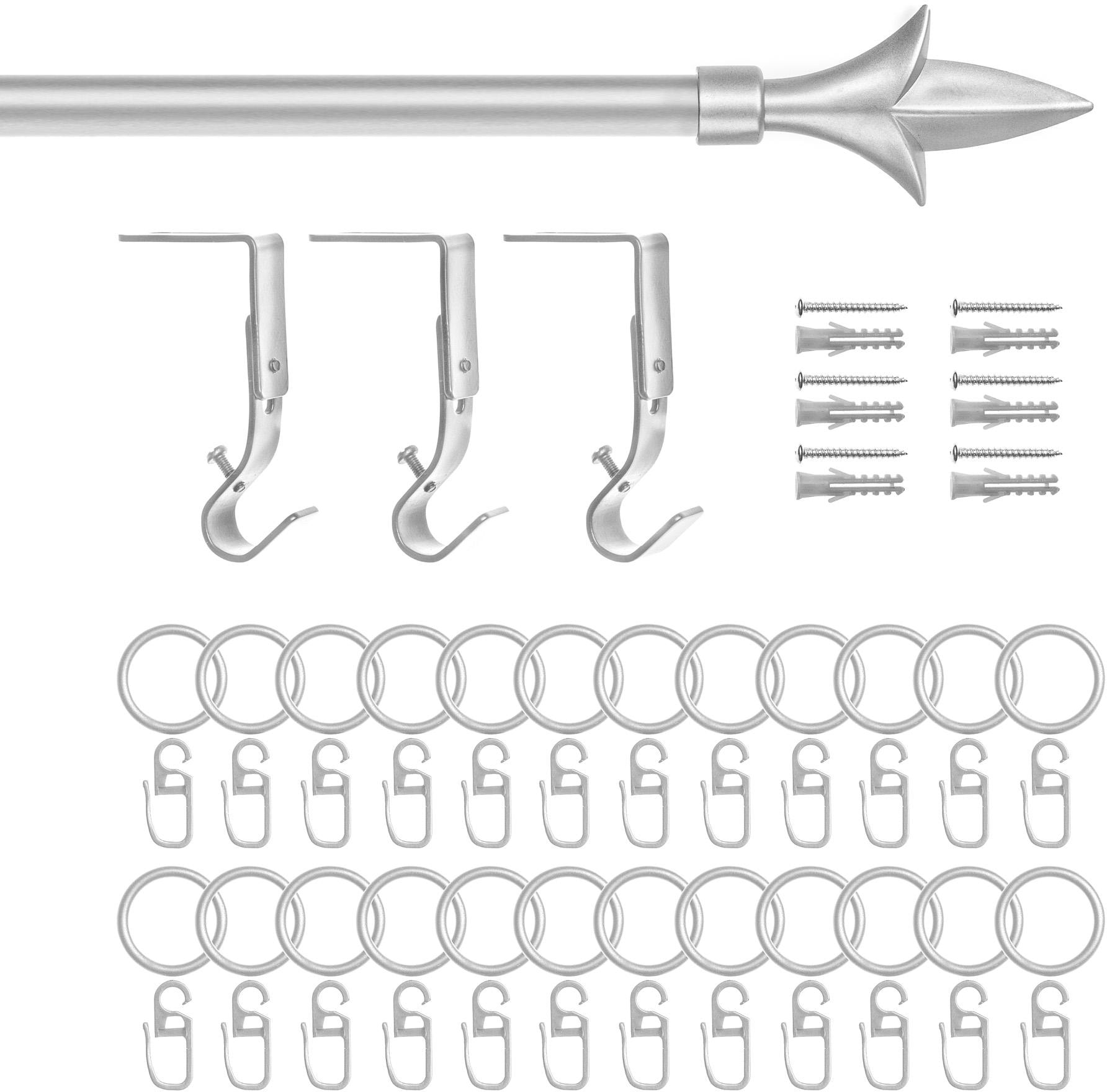 LICHTBLICK ORIGINAL Gardinenstange »Lilie« Ø 16 mm 1 läufig-läufig Fixmaß