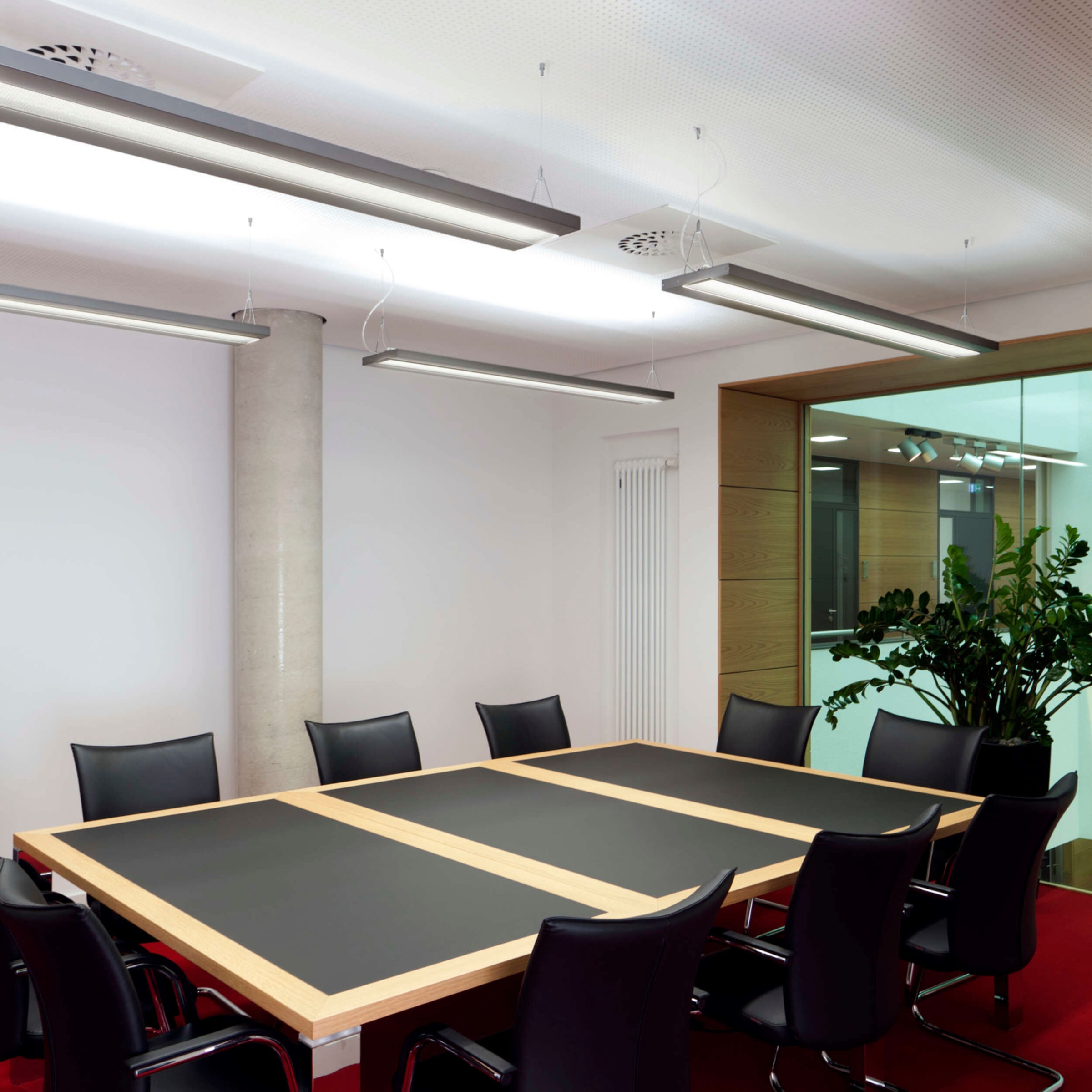 näve LED Pendelleuchte »Bennet«, 1 flammig, Büro/Arbeitszimmer silber Lichtfarbe kaltweiß L: 80cm B: 30cm