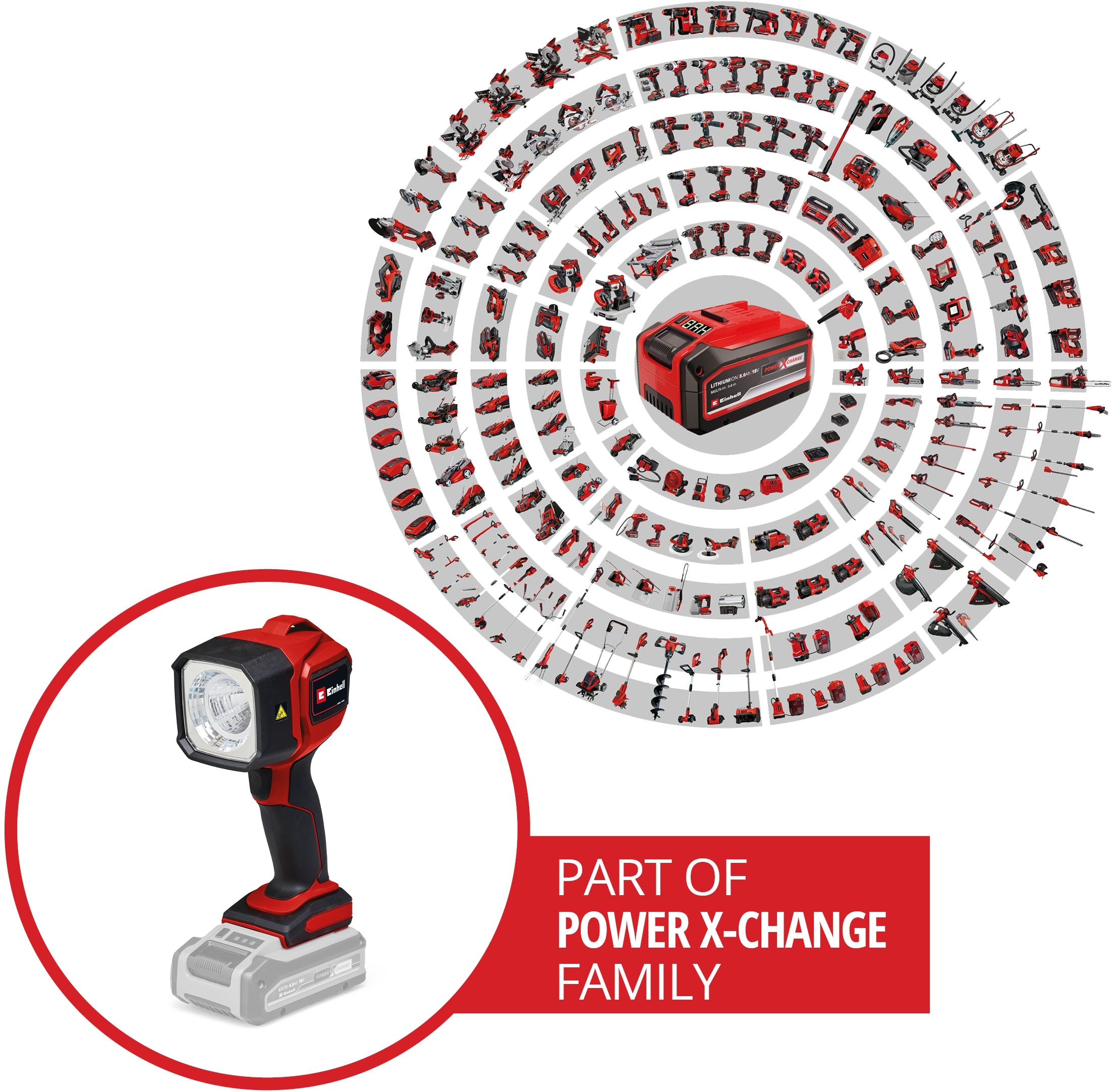 Einhell LED Arbeitsleuchte »Akku-Lampe TC-CL 18/350 Li - Solo« Tageslichtweiß Mitglied der Power X-Change Familie, ohne Akku