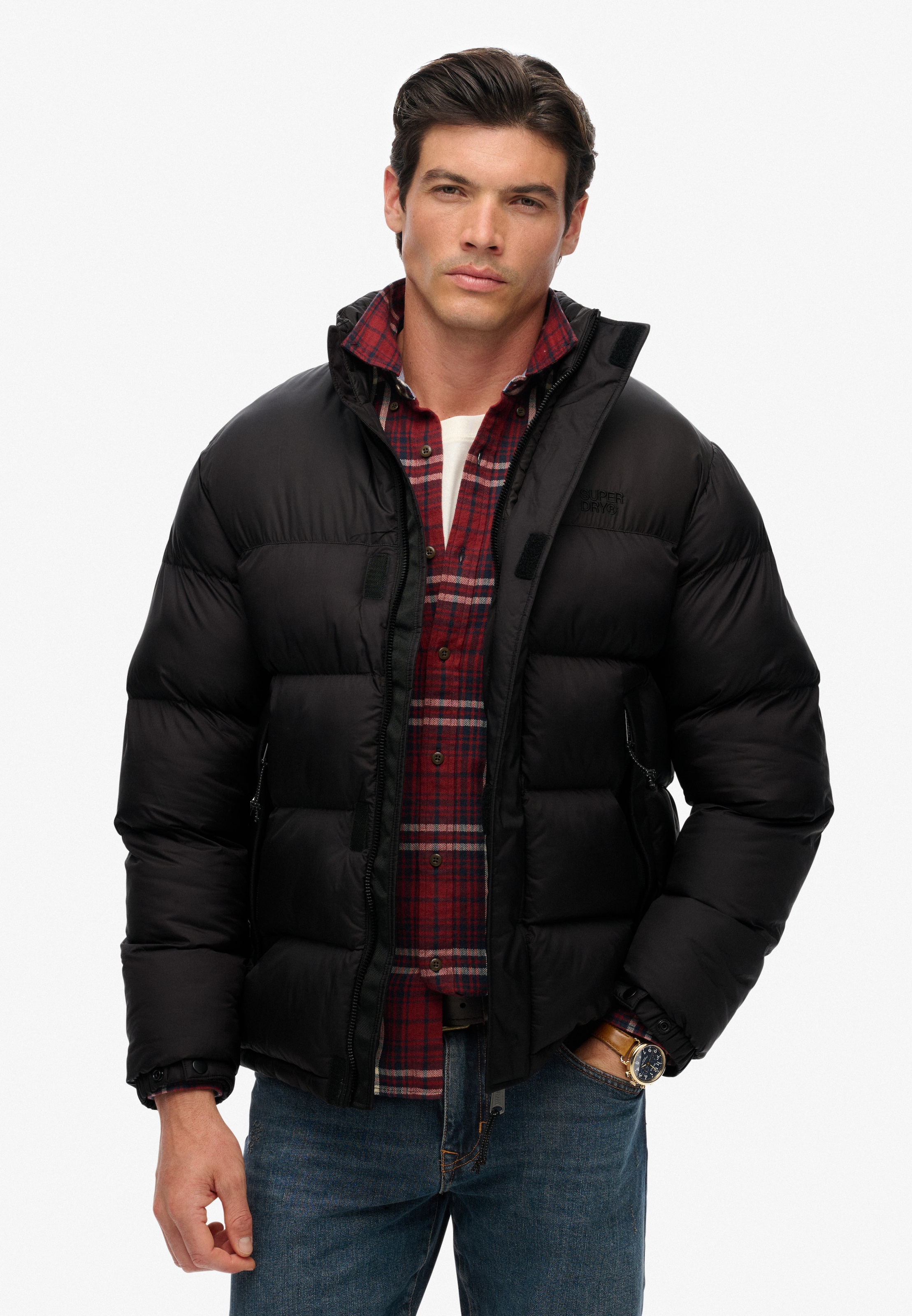 Superdry Steppjacke »NON HOODED TECH PADDED JKT«, ohne Kapuze