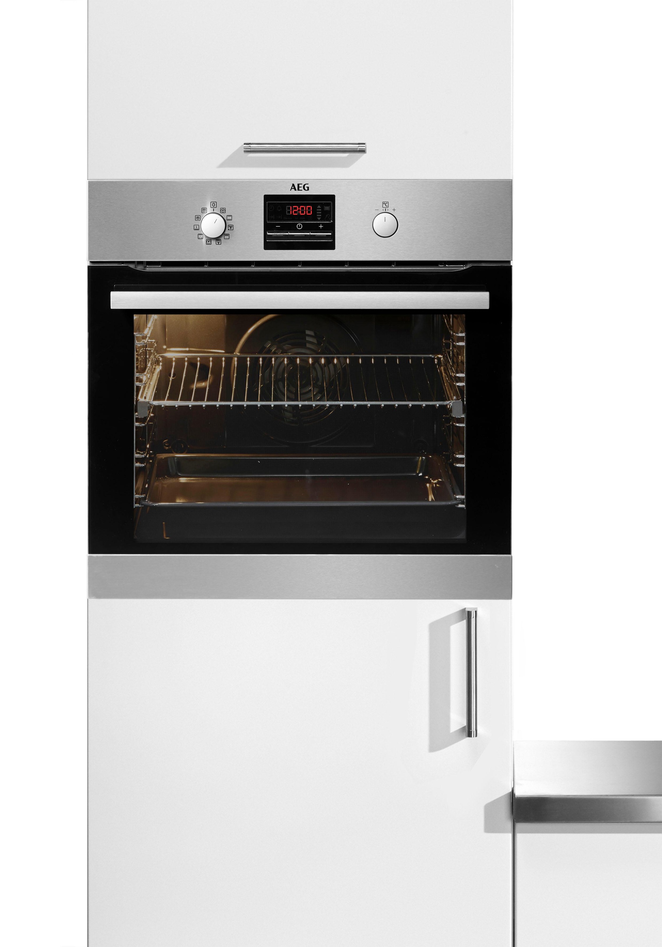 AEG Pyrolyse Backofen »BPS33102ZM«, BPS33102ZM, mit 1-fach-Teleskopauszug, Pyrolyse-Selbstreinigung